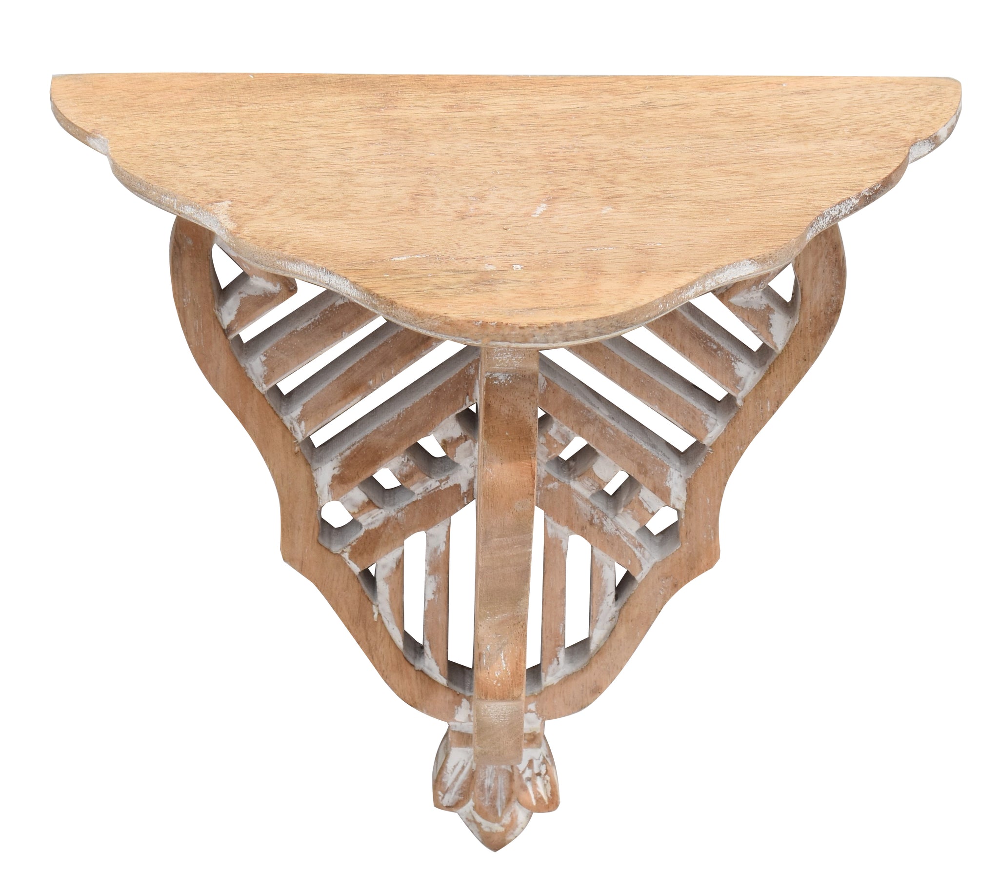 Triangle striped pattern Wooden wall shelf