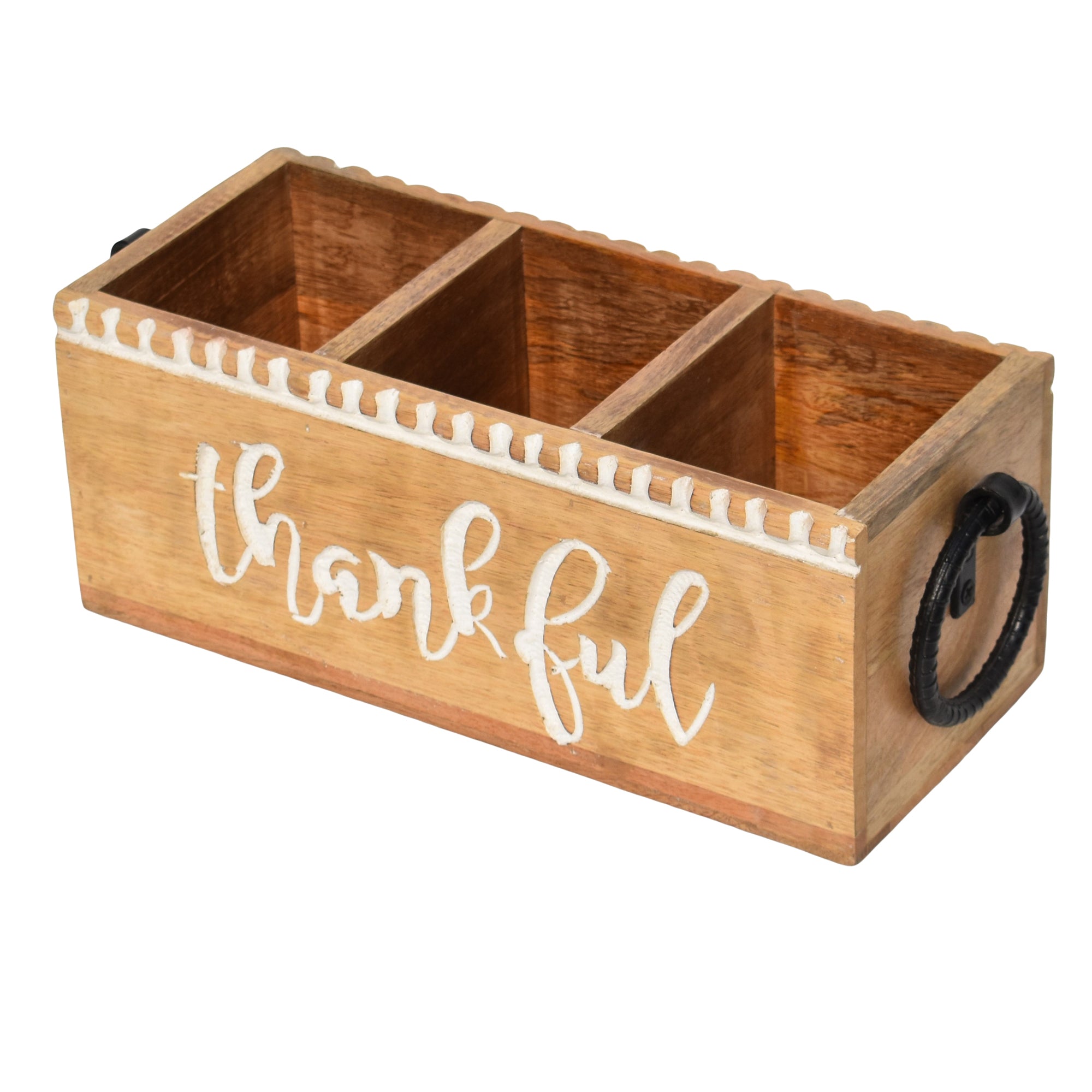 Beaded  design Wooden Carved Caddy