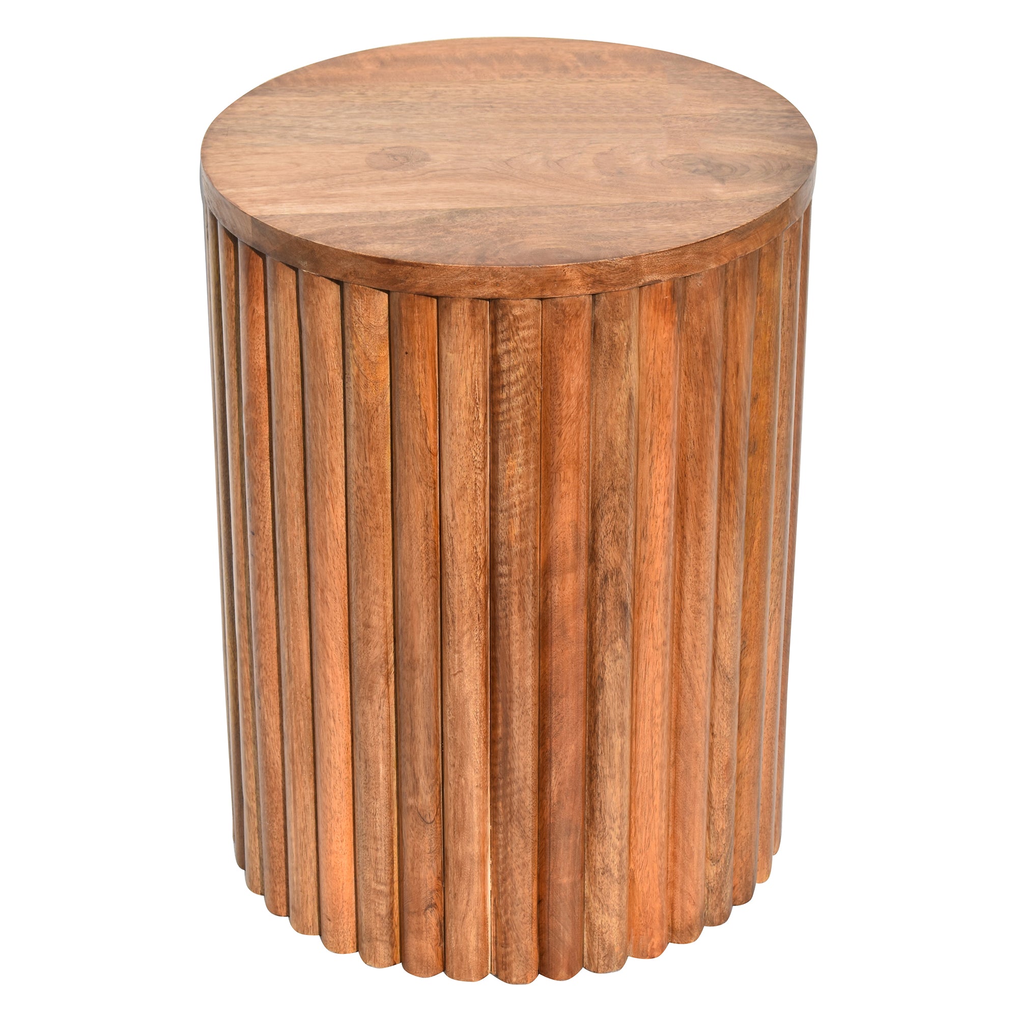 Multi striped wooden Side Table