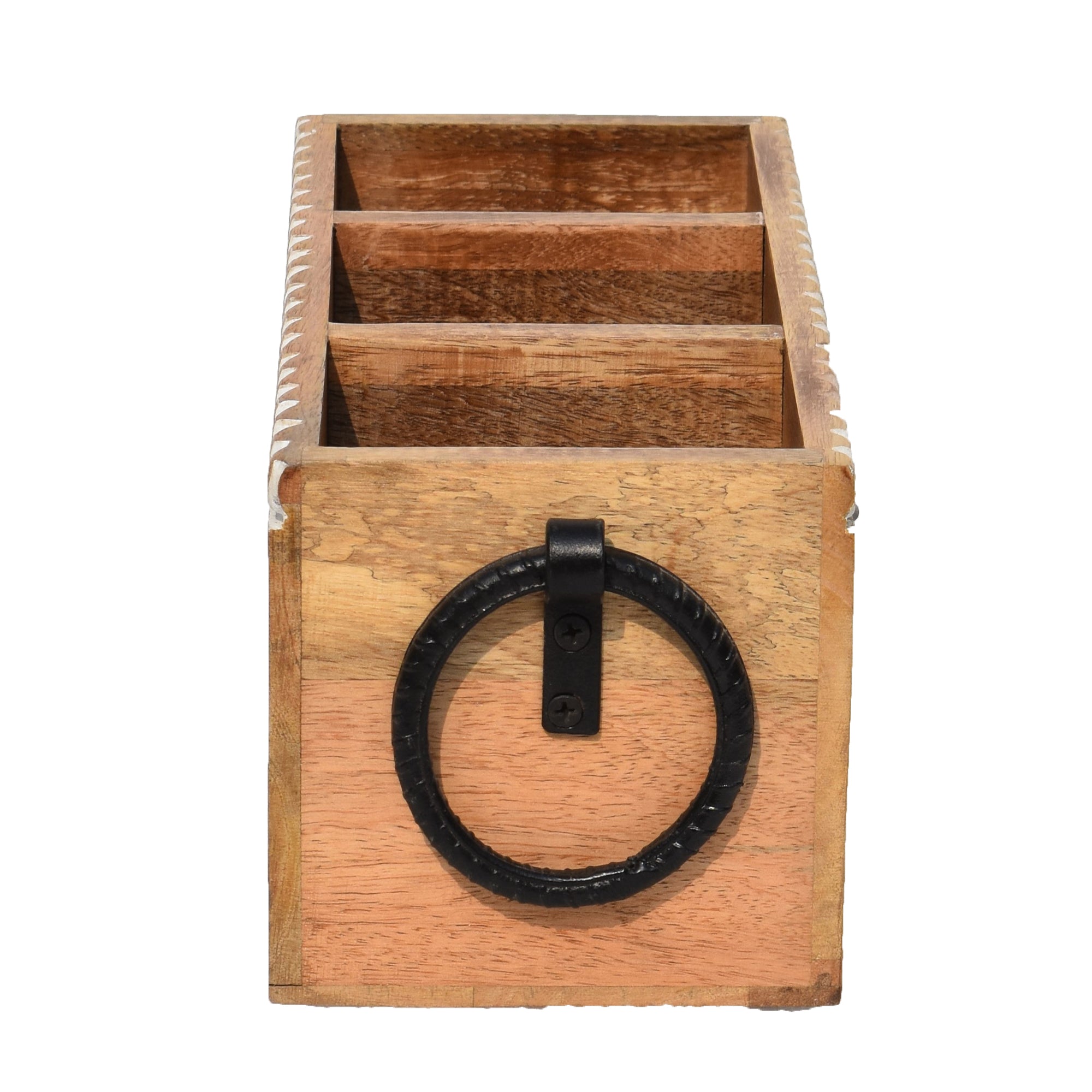 Beaded  design Wooden Carved Caddy