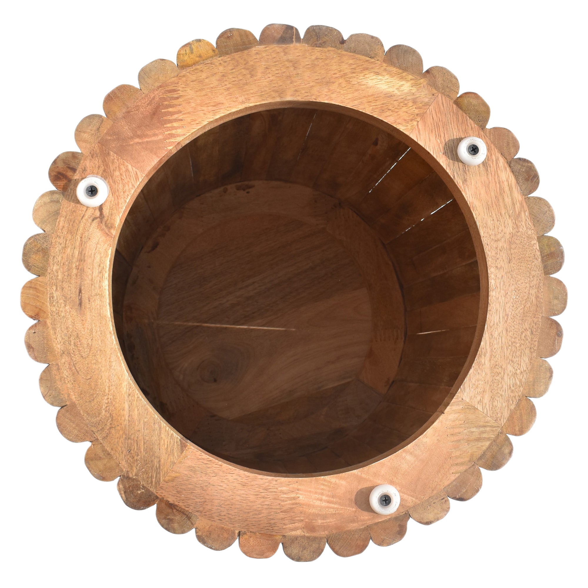 Multi striped wooden Side Table