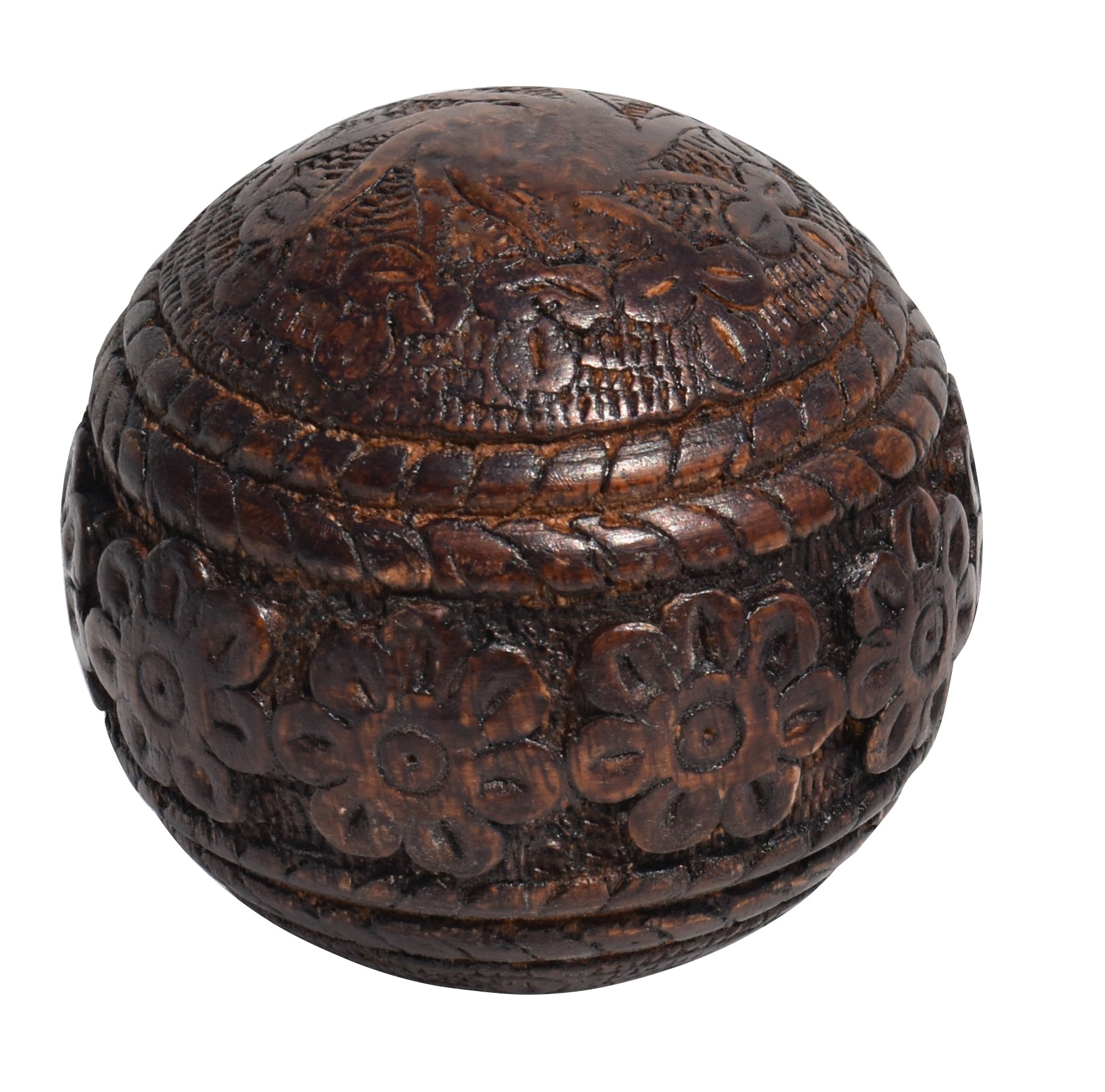 Dark Walnut Mango Wooden Orbs | 10x10 CM | Decorative Gift