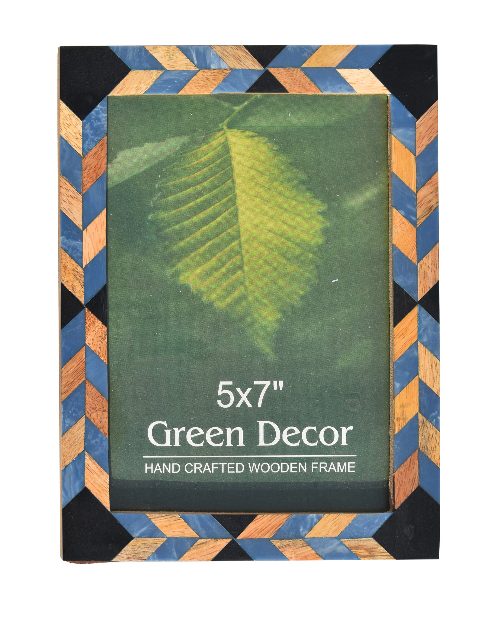 Checkered Resin Photo Frame -  Elegant Wooden Frame