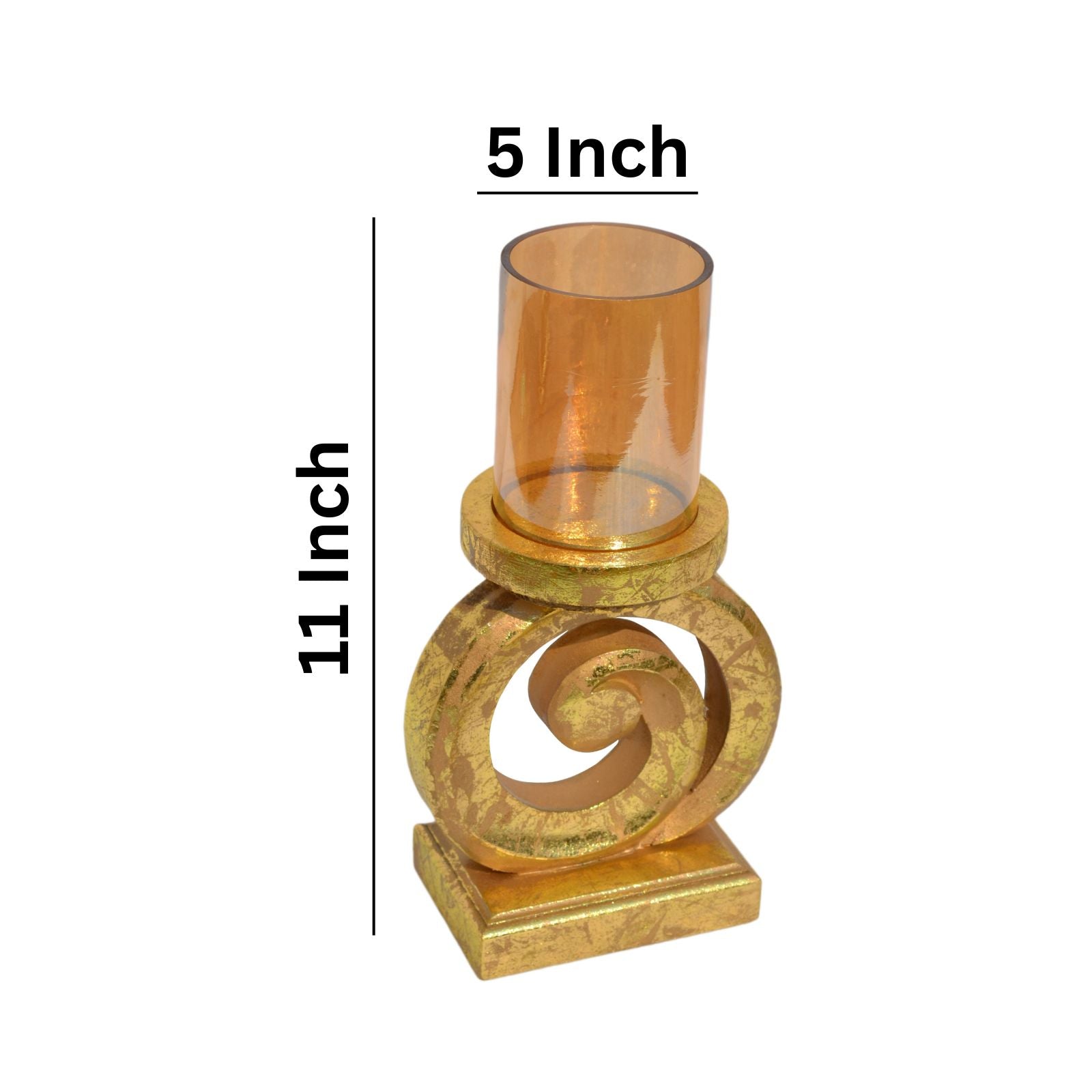 Handmade Candle Holder | Artisan Crafted Home Decor | Unique Candle Accent(Golden)