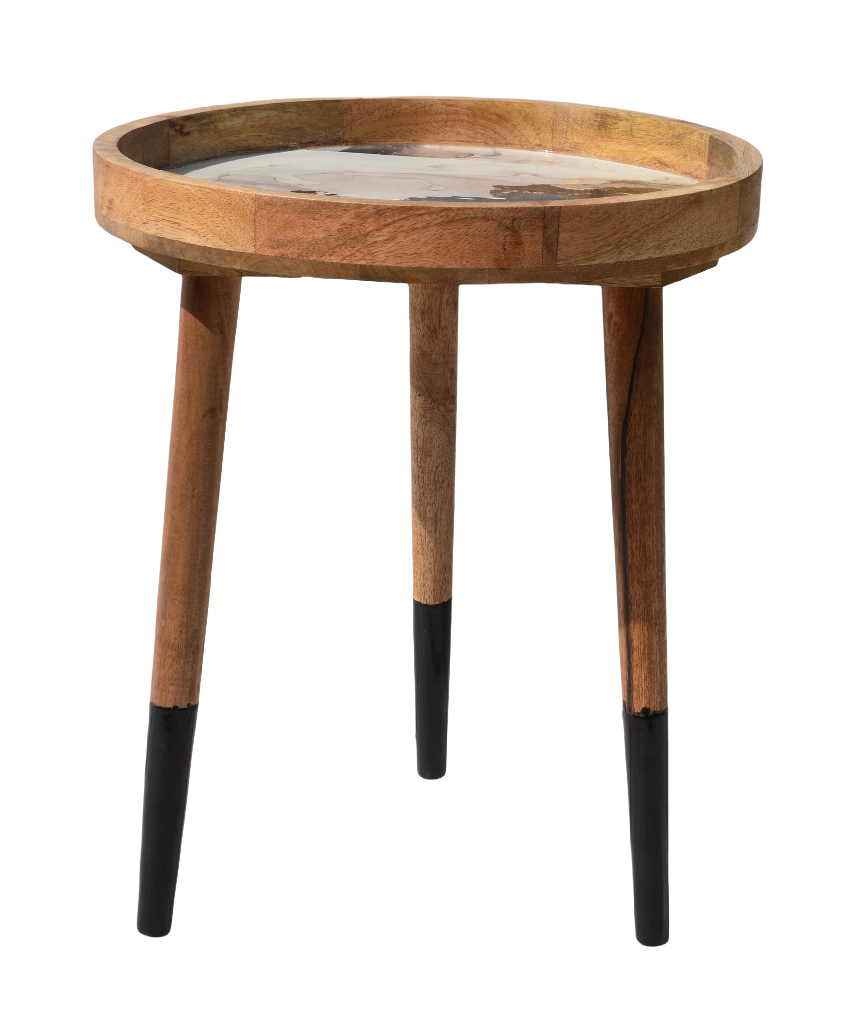 Galaxy Decal work Round Side Wooden Table