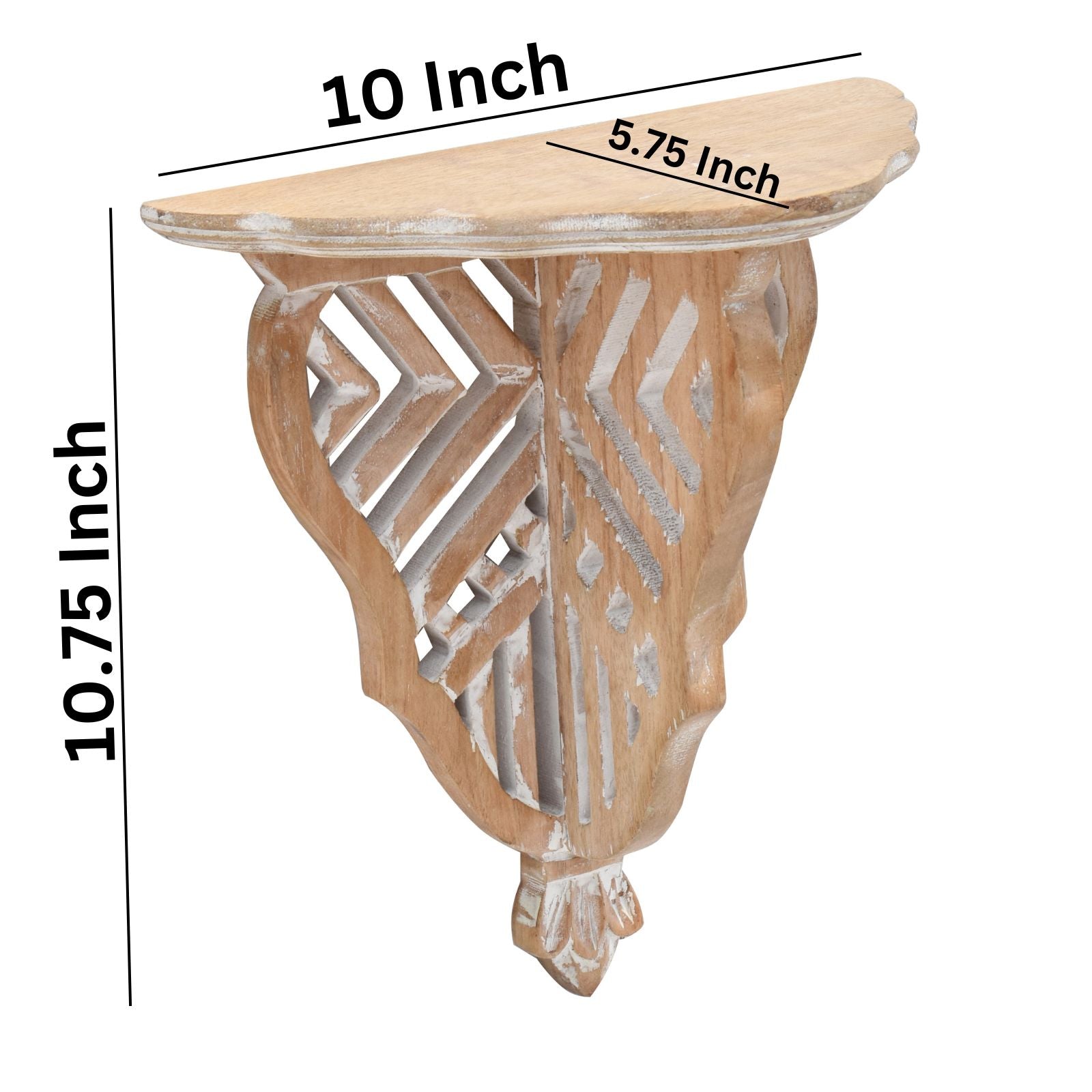 Triangle striped pattern Wooden wall shelf