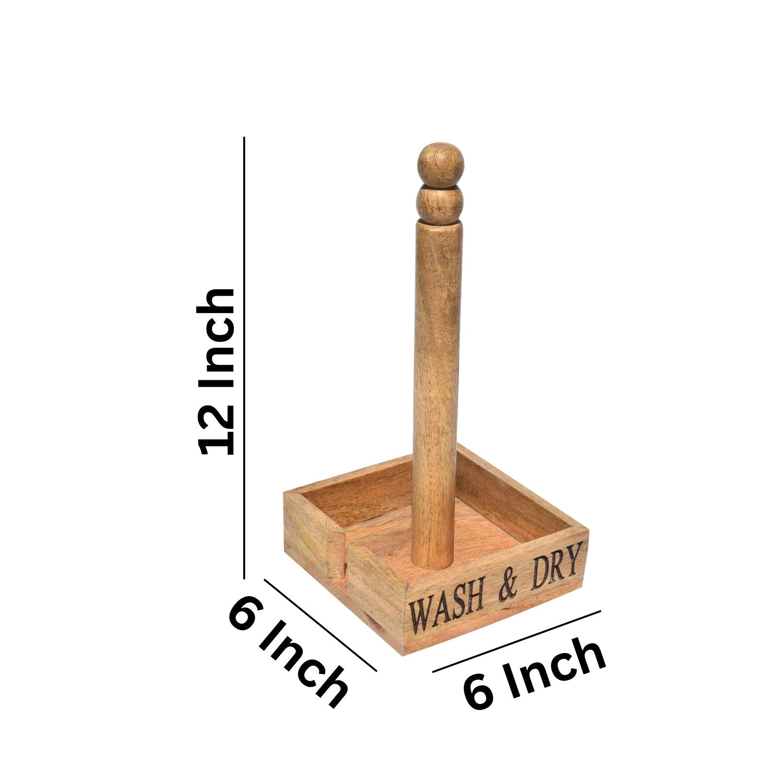 Laser Wooden engraved Square Kitchen Towel Holder