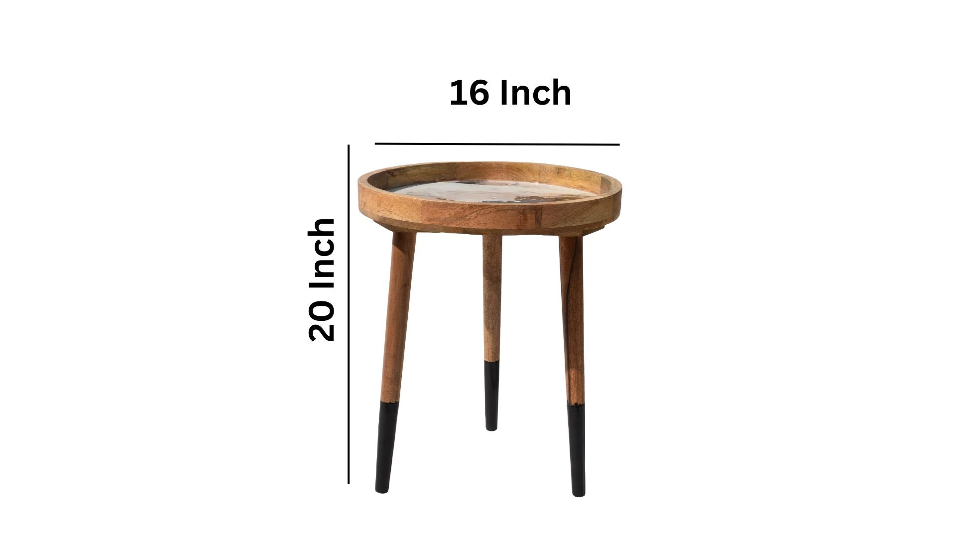 Galaxy Decal work Round Side Wooden Table