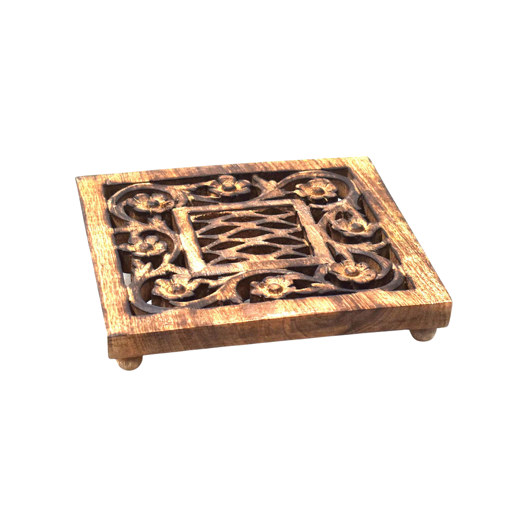 Wooden Carved Trivet
