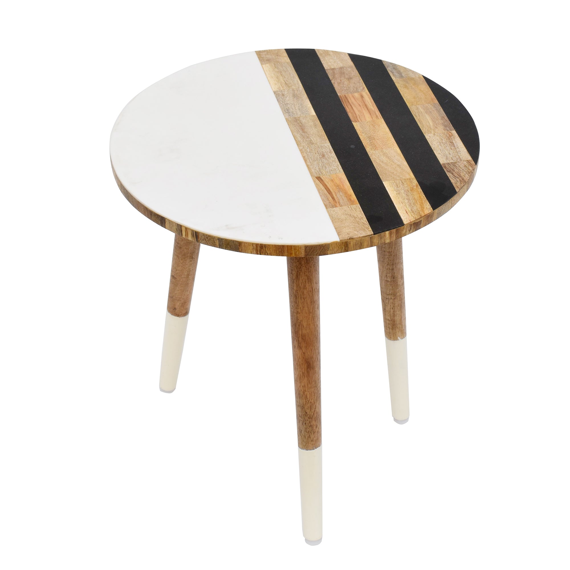 Stripe split design Resin Wooden Table