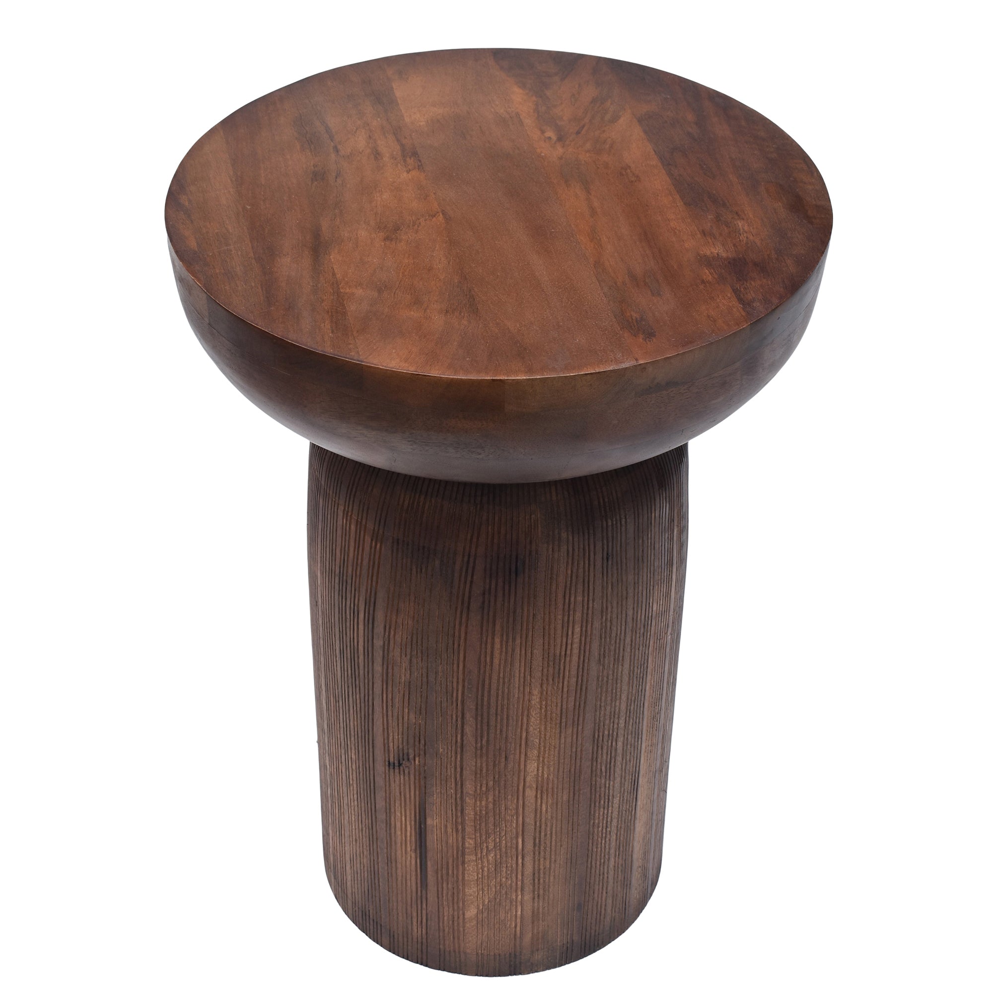 Inverted spheres Wooden Side Table