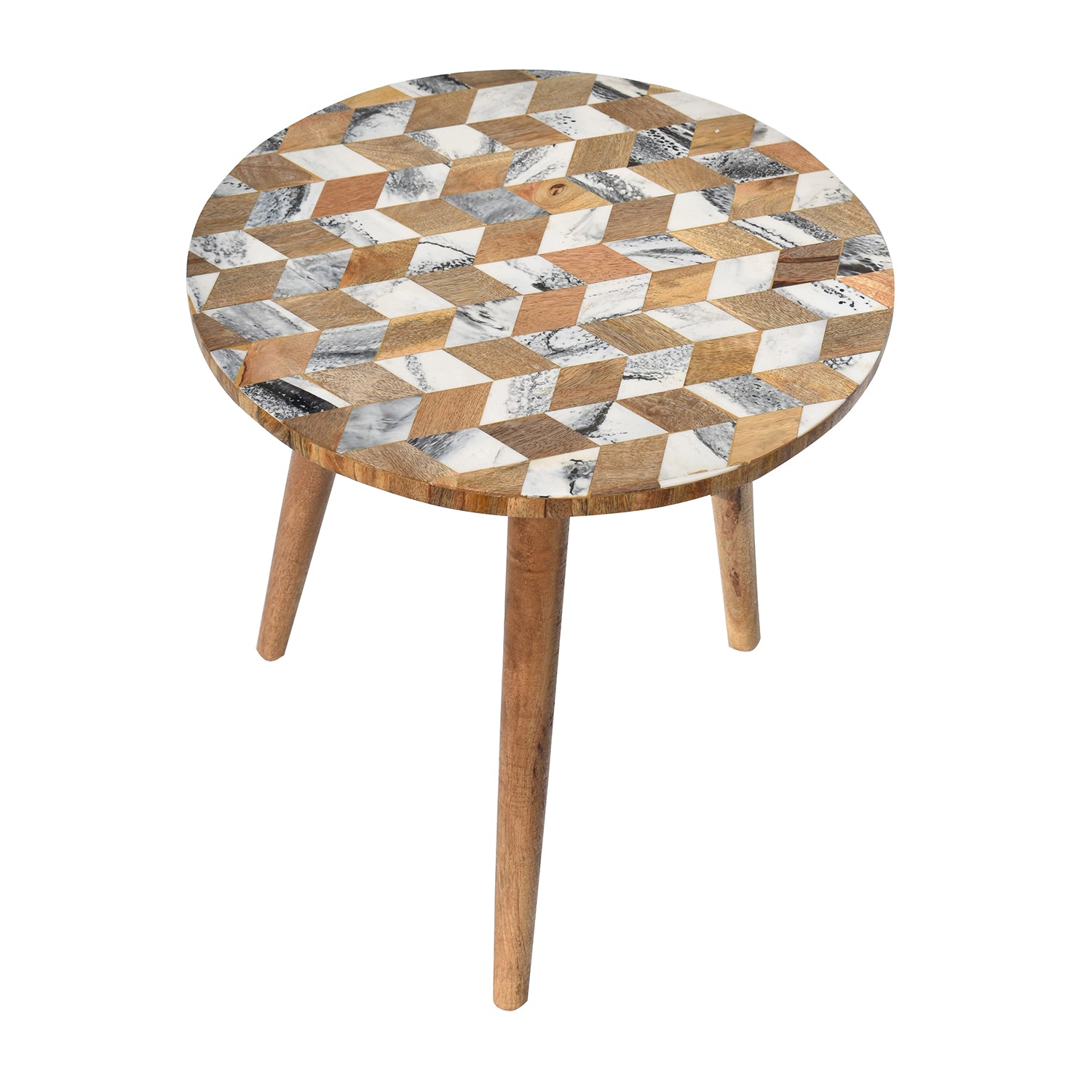 Marble textured wooden Resin Table