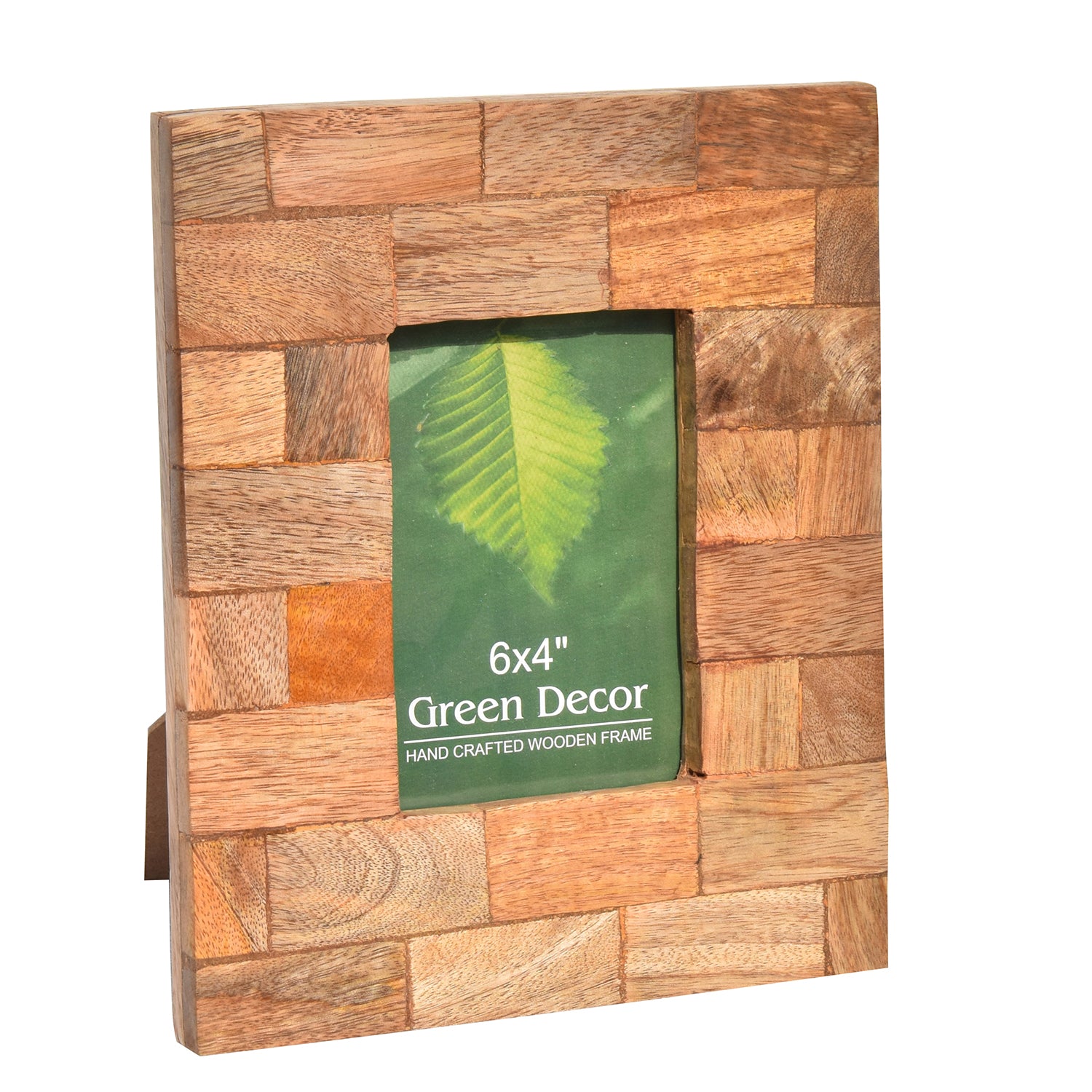 Multi Wooden bricks Carved Photo Frame