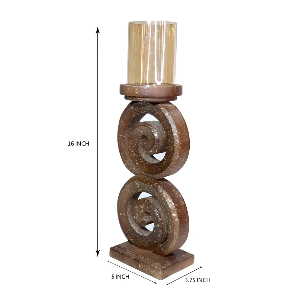 Handmade Wooden Candle Holder | Artisan Crafted Home Decor | Unique Candle Accent(Ckacle)