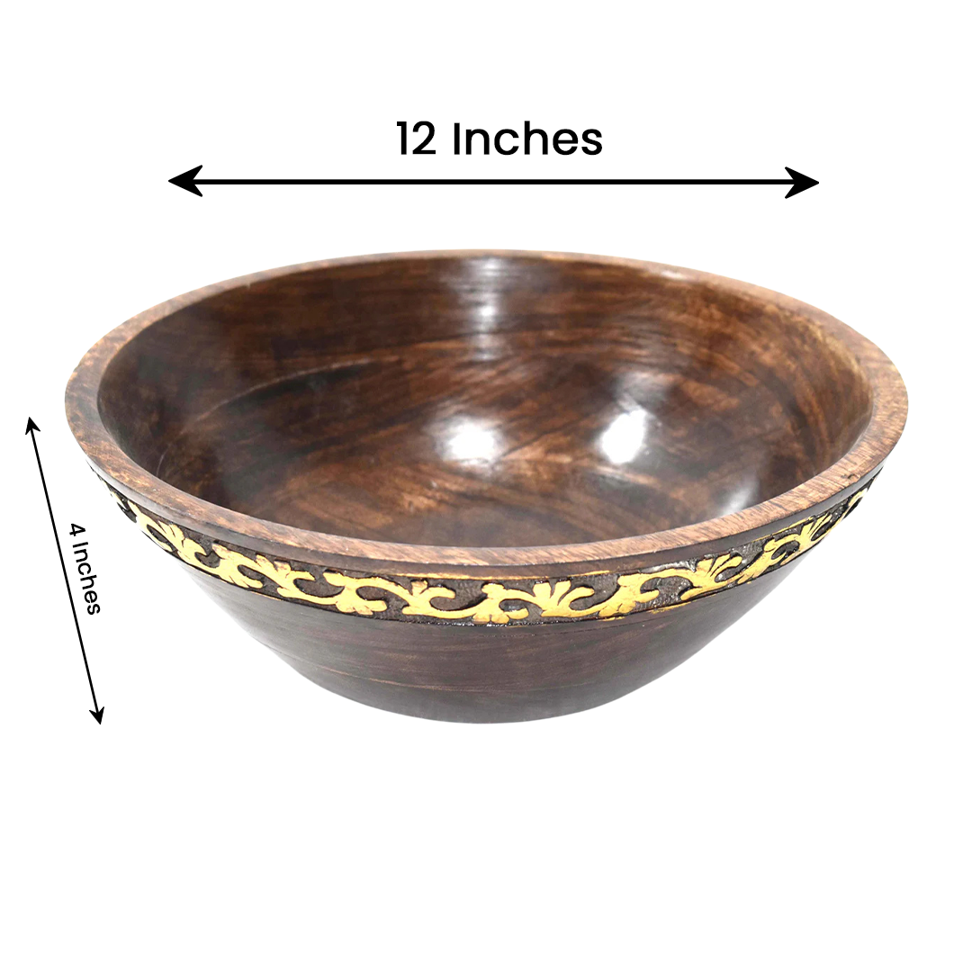 Wooden carved Serving Bowl