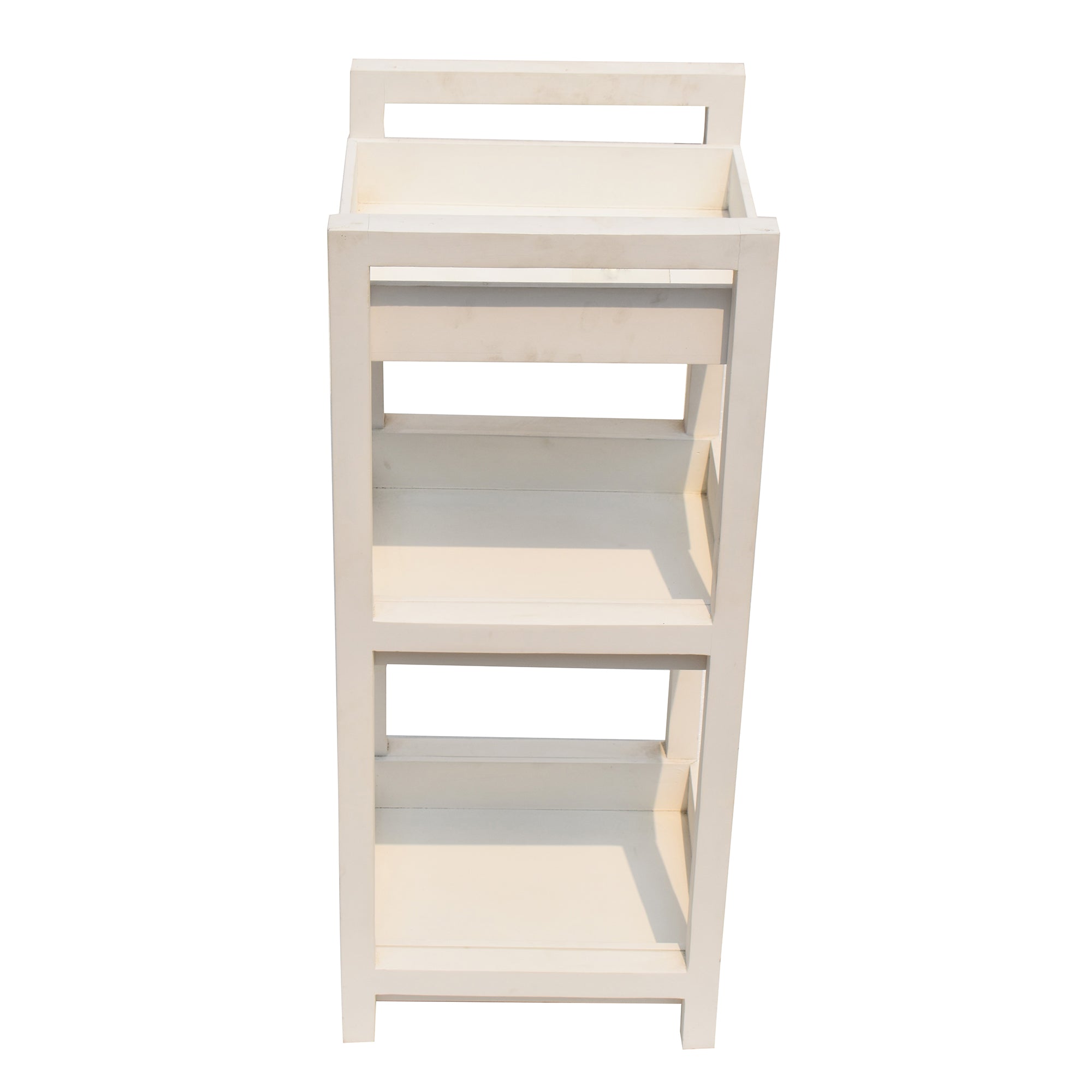 Classic white  3 Tiers Wooden Storage Organizer Rack Shelf