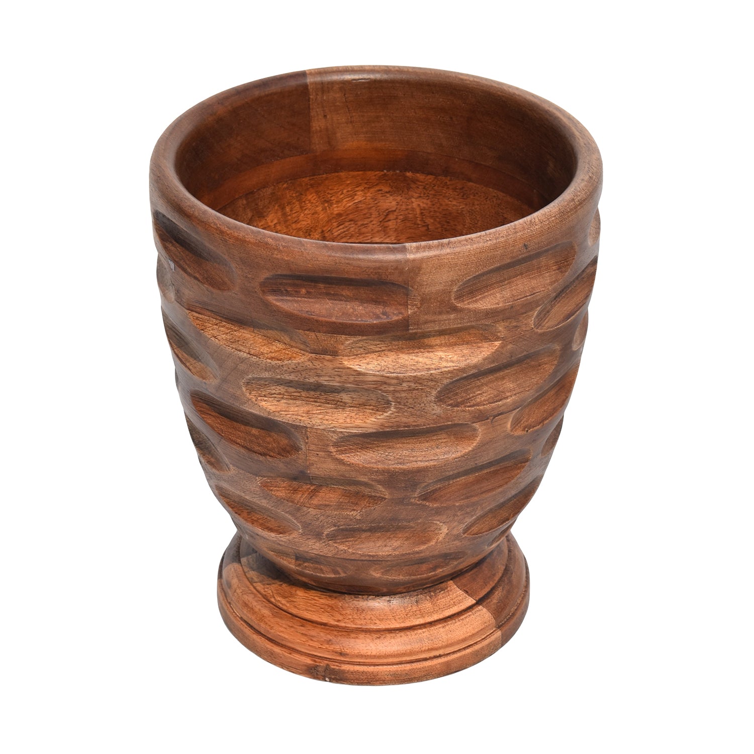 Wooden Carved Mortar & Pestle