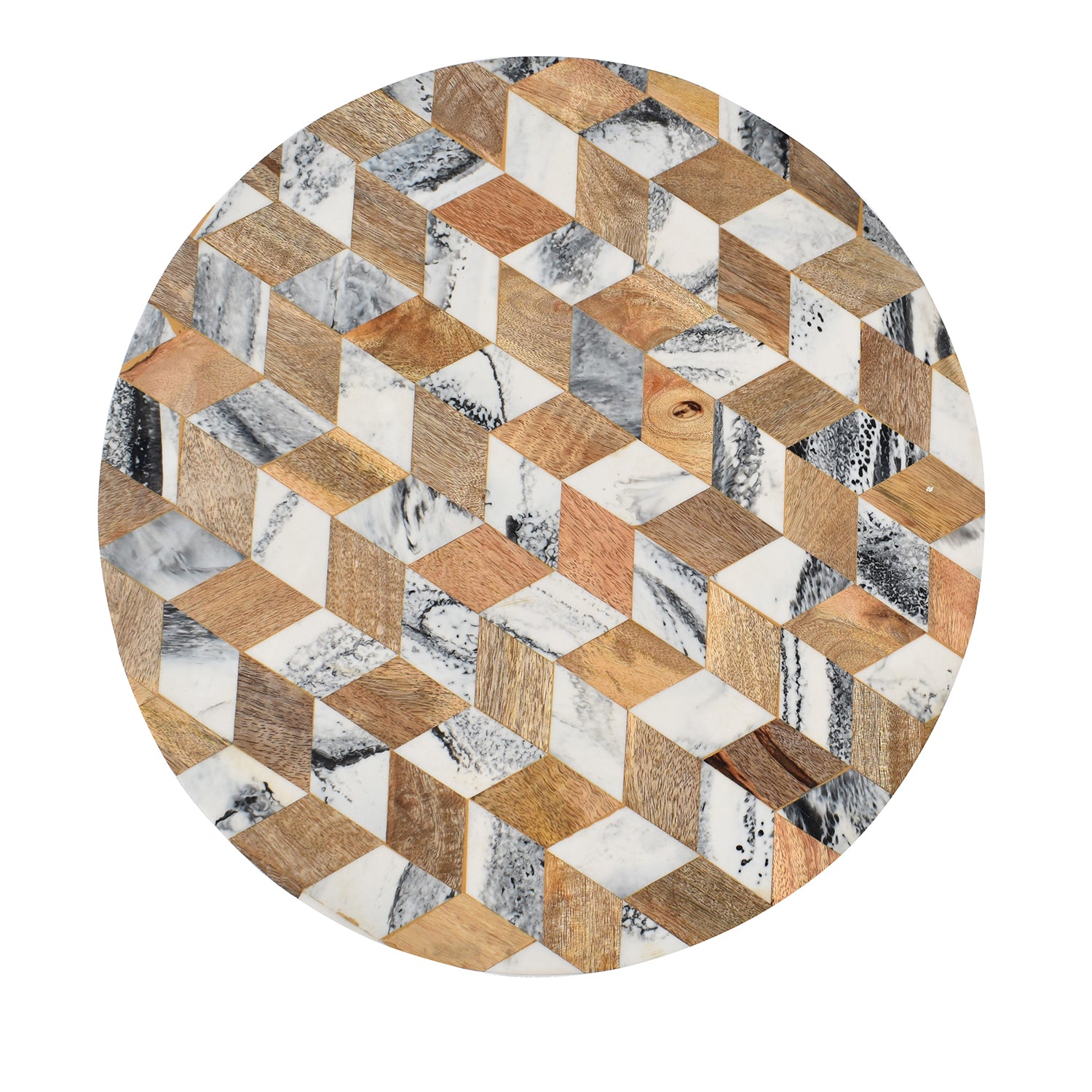 Marble textured wooden Resin Table