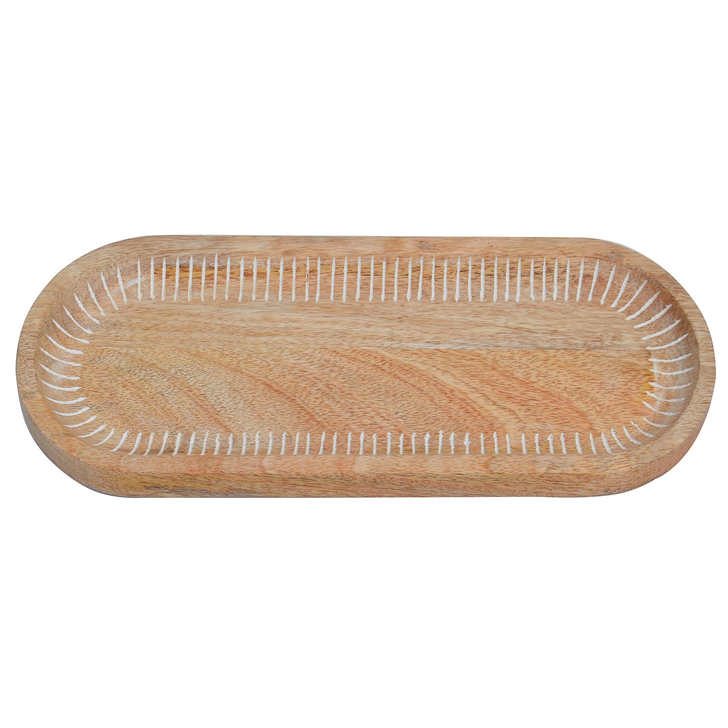 Wooden Round Carved Platter