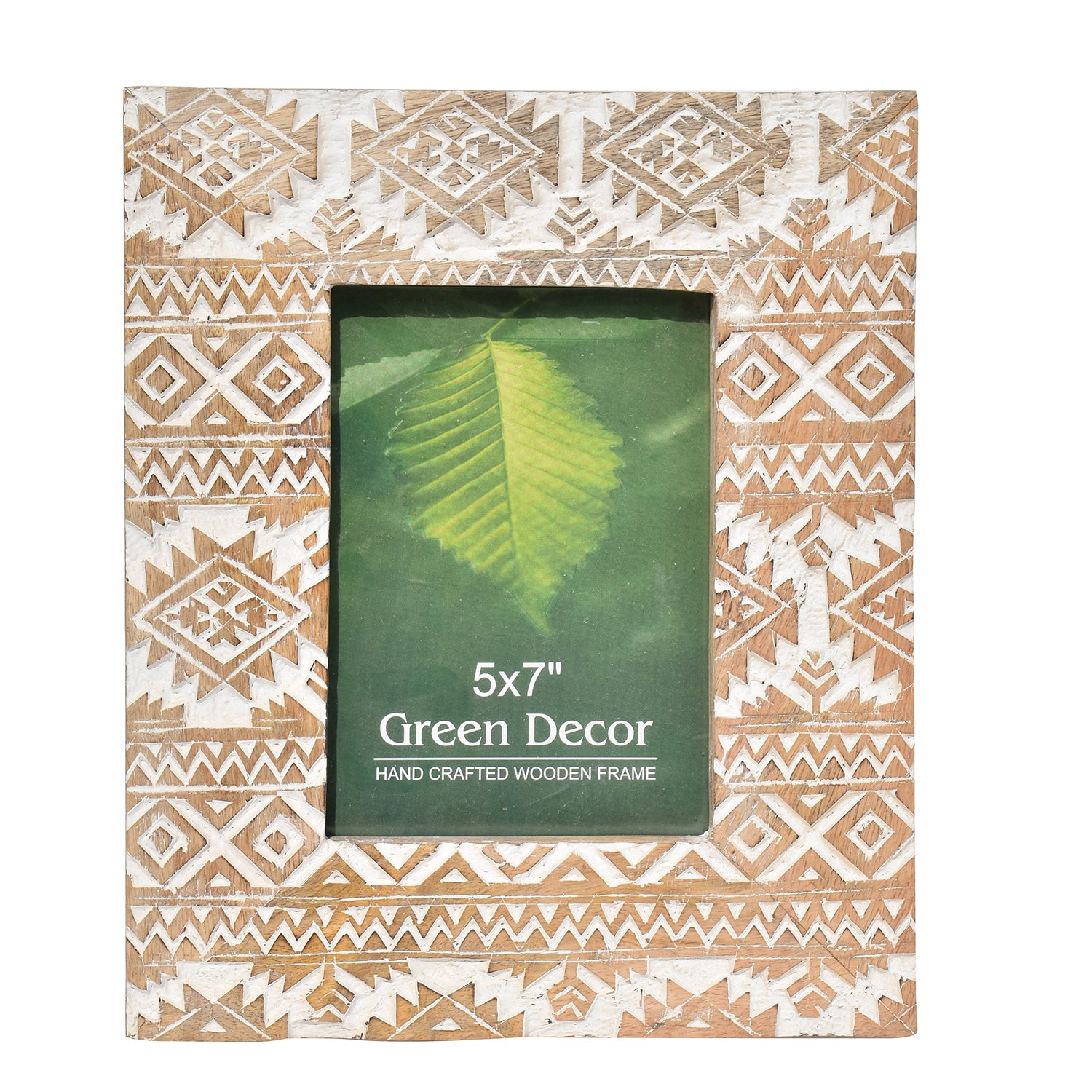 Geometric boarder Wooden Carved Photo Frame