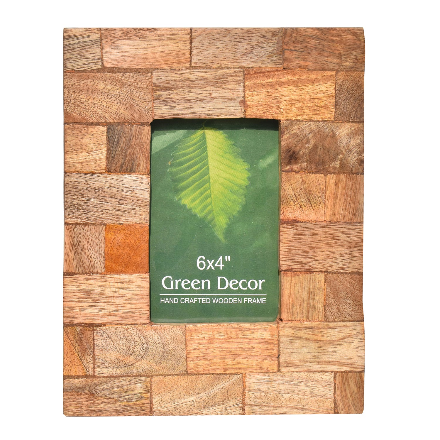 Multi Wooden bricks Carved Photo Frame