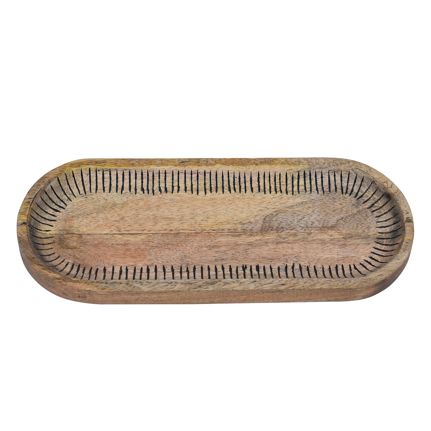Wooden Round Carved Platter