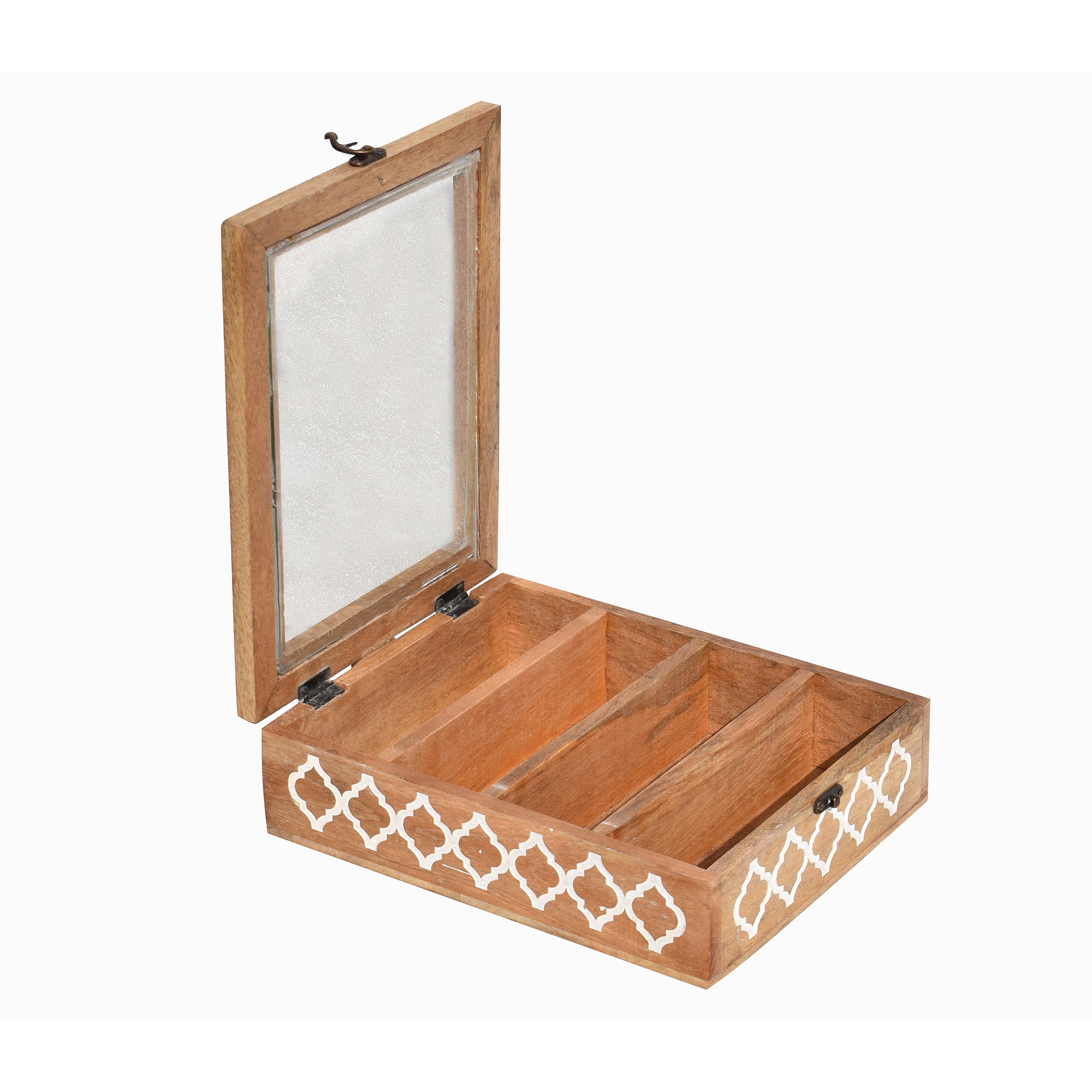 Wooden Cutlery Holder | Handcrafted Kitchen Utensil Organizer | Natural Finish