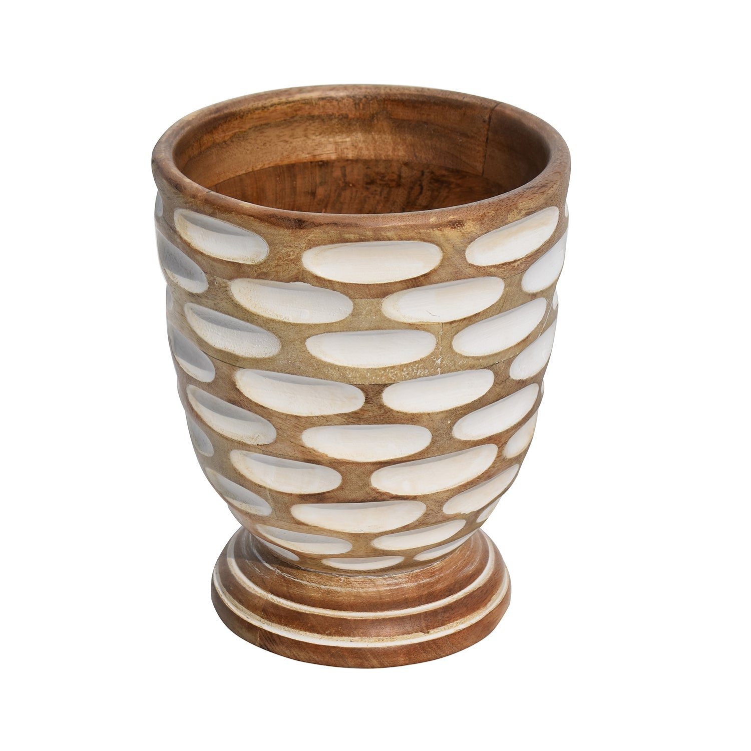 Wooden Carved Mortar & Pestle