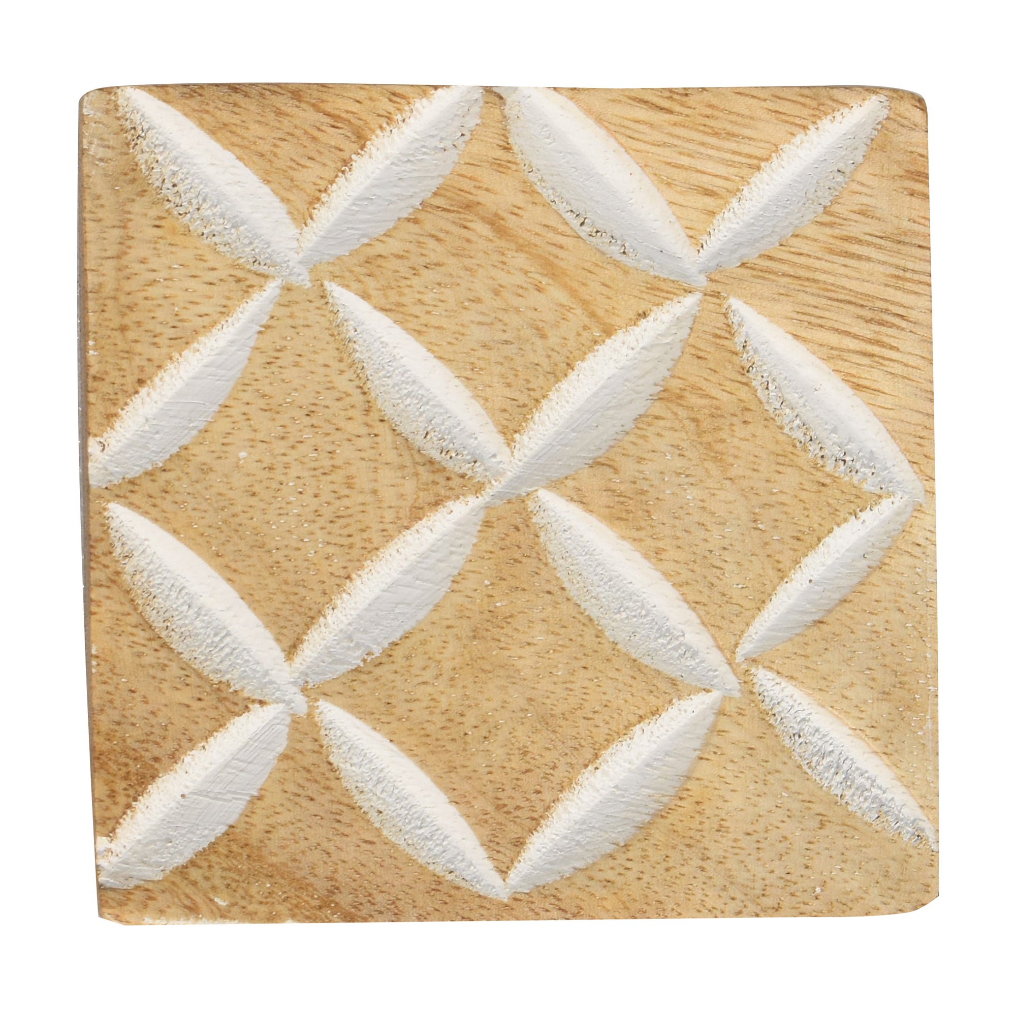Square Wooden Carved Coasters