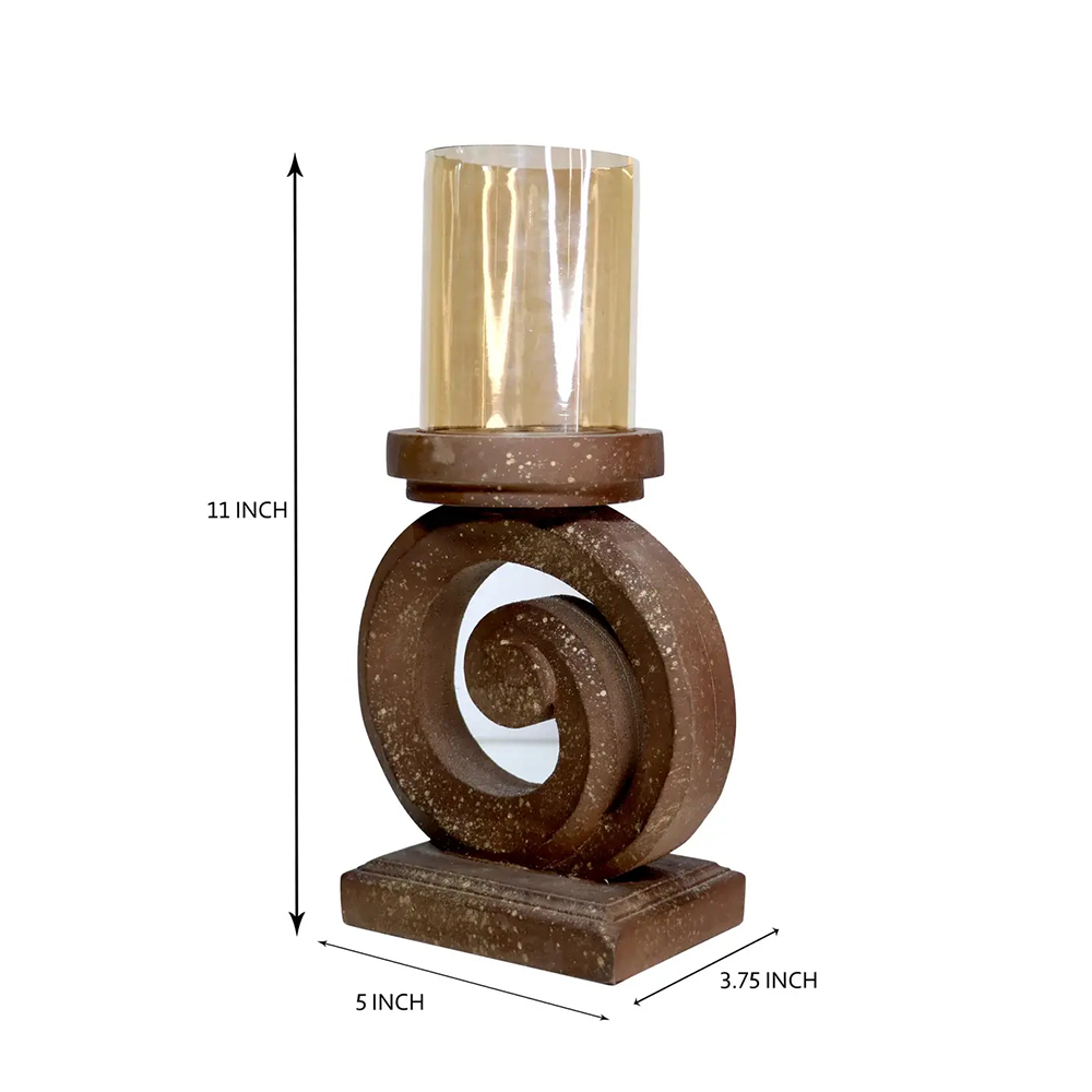 Handmade Wooden Candle Holder | Artisan Crafted Home Decor | Unique Candle Accent(Ckacle)
