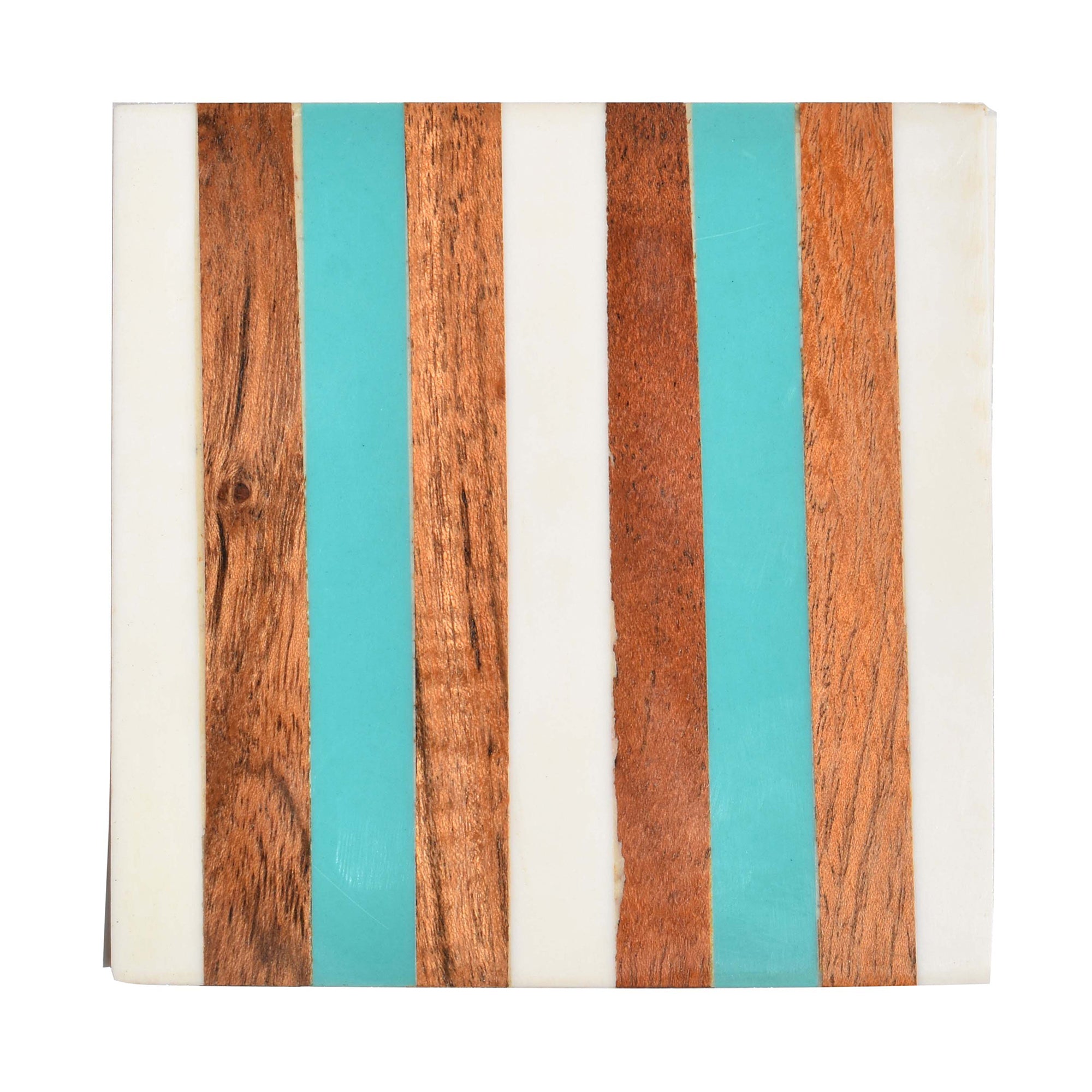 Wooden Resin Coaster(Blue and white Resin)