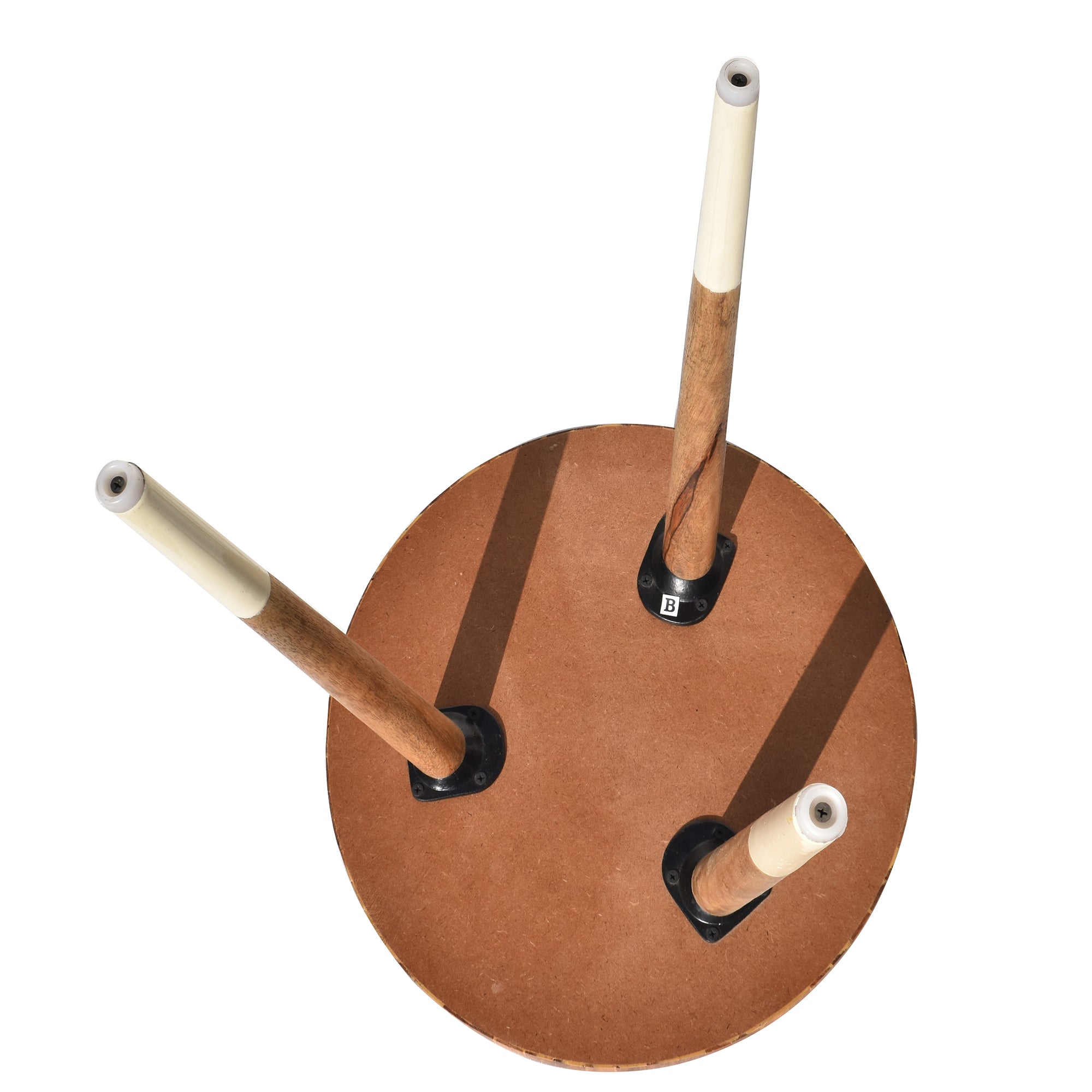 Geometric natural and white pattern Resin Wooden Table