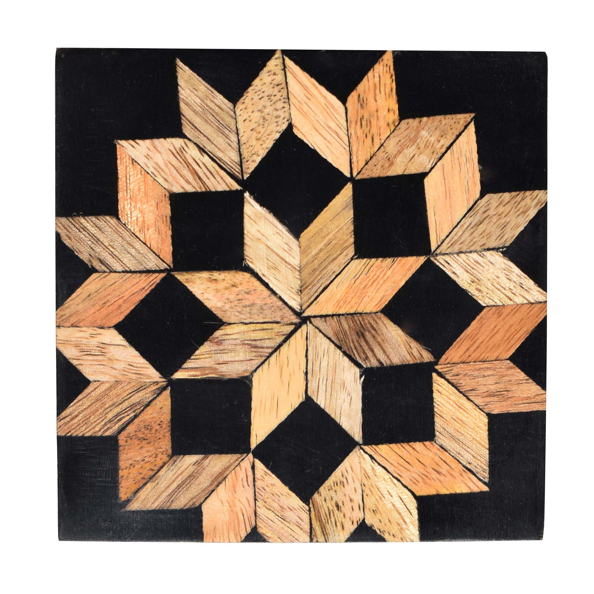 Resin Wooden Coaster(Black  Resin)