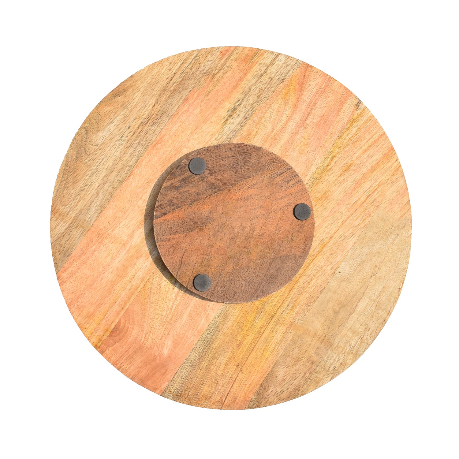 Wooden Detailed border white natural Lazy Susan