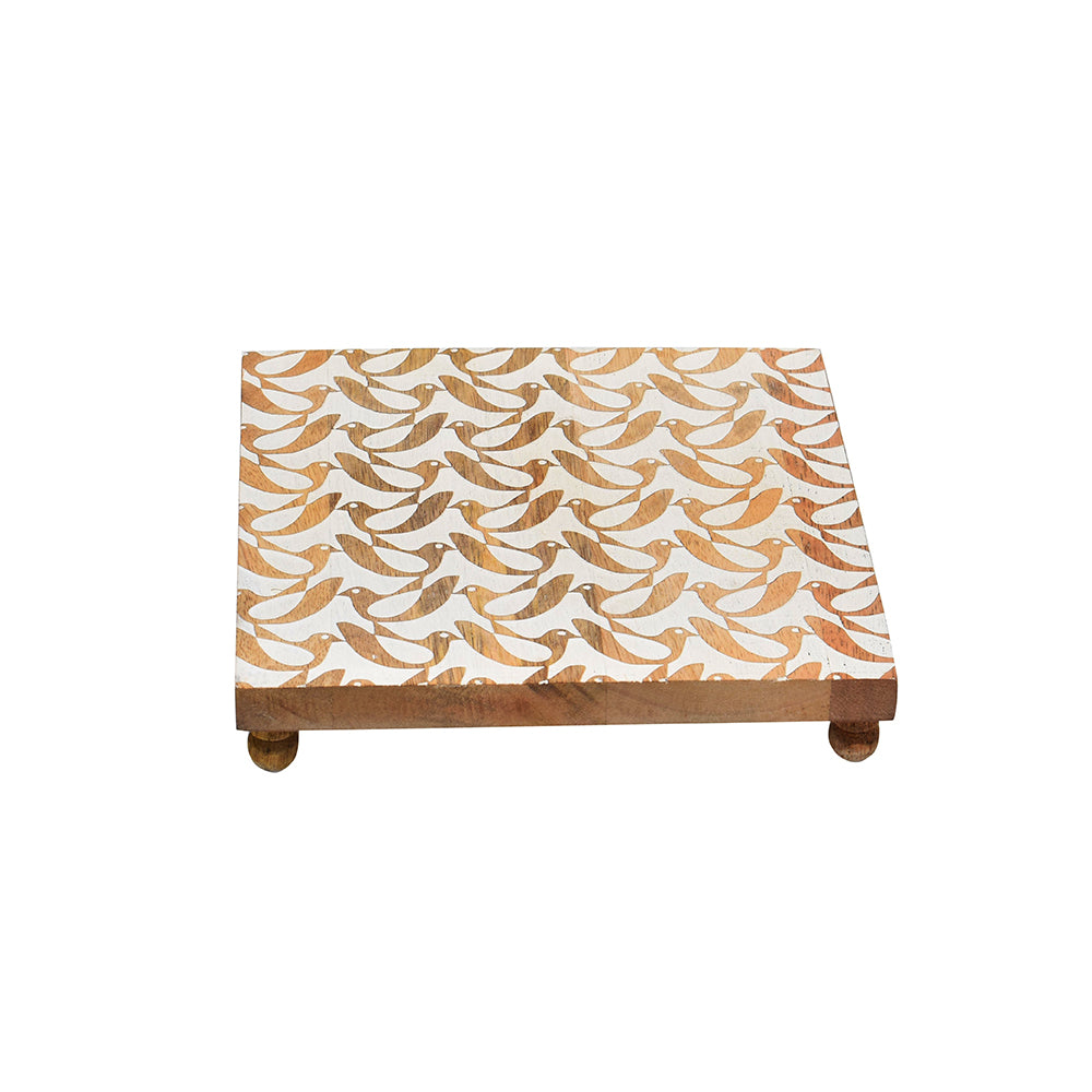 Handcrafted Wooden Decorative Trivet with Intricate Pattern | Kitchen and Tabletop Accessory