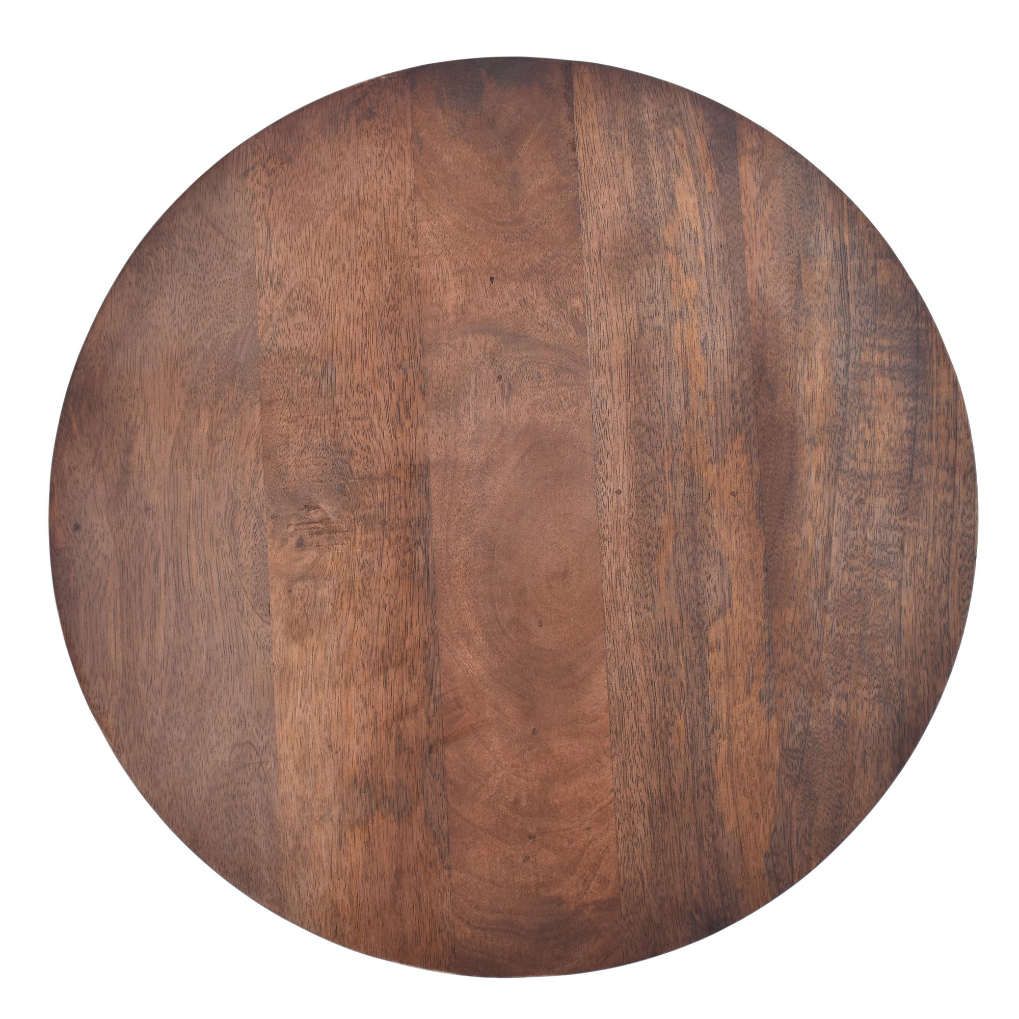 Cross bottom round Wooden Side Table