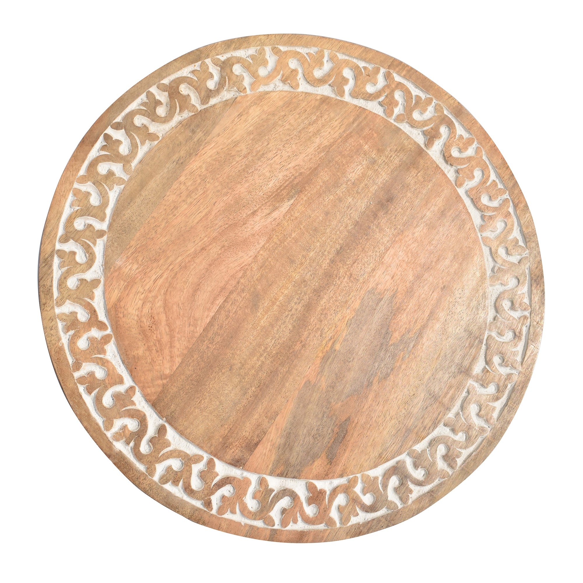 Handcrafted Wooden Table with Iron Metal Legs - Stylish 16x16x19 Inch Rustic Furniture