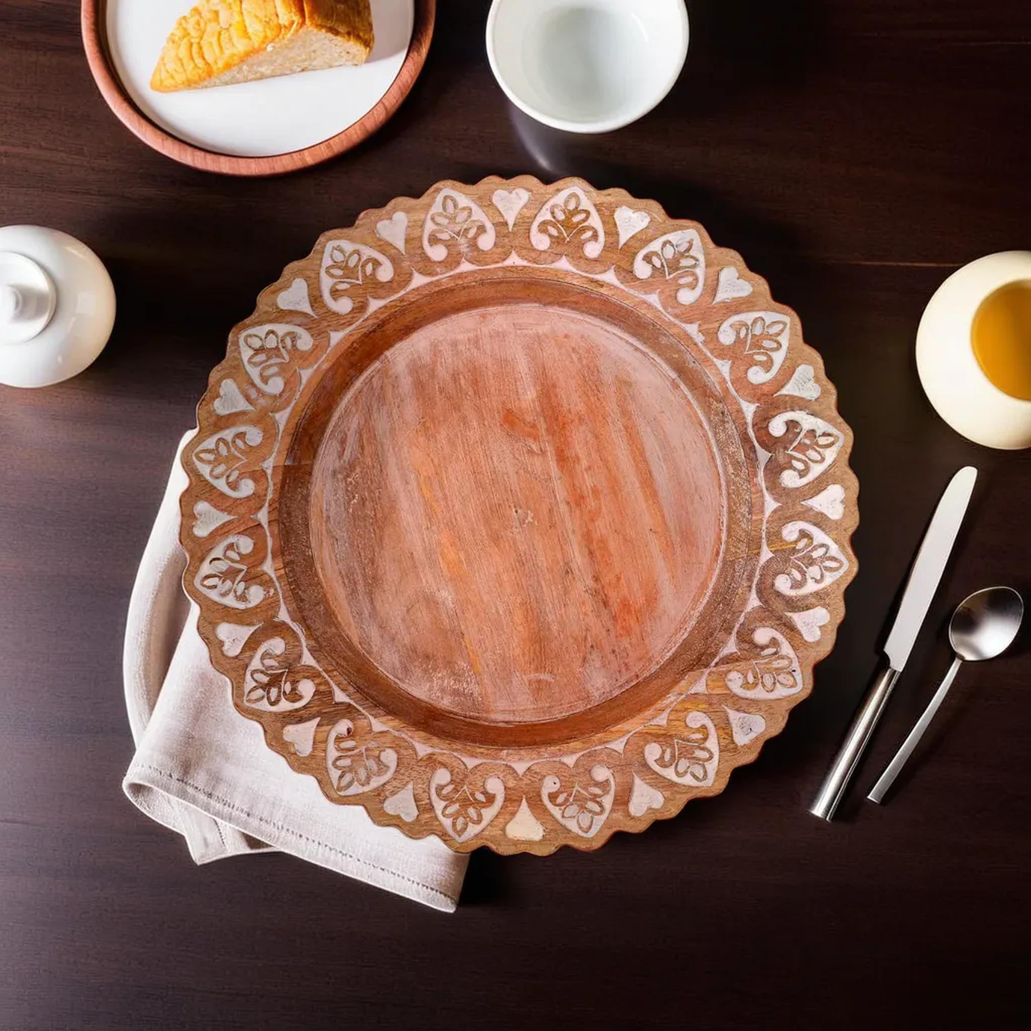 Wooden Handmade Table Top Plates