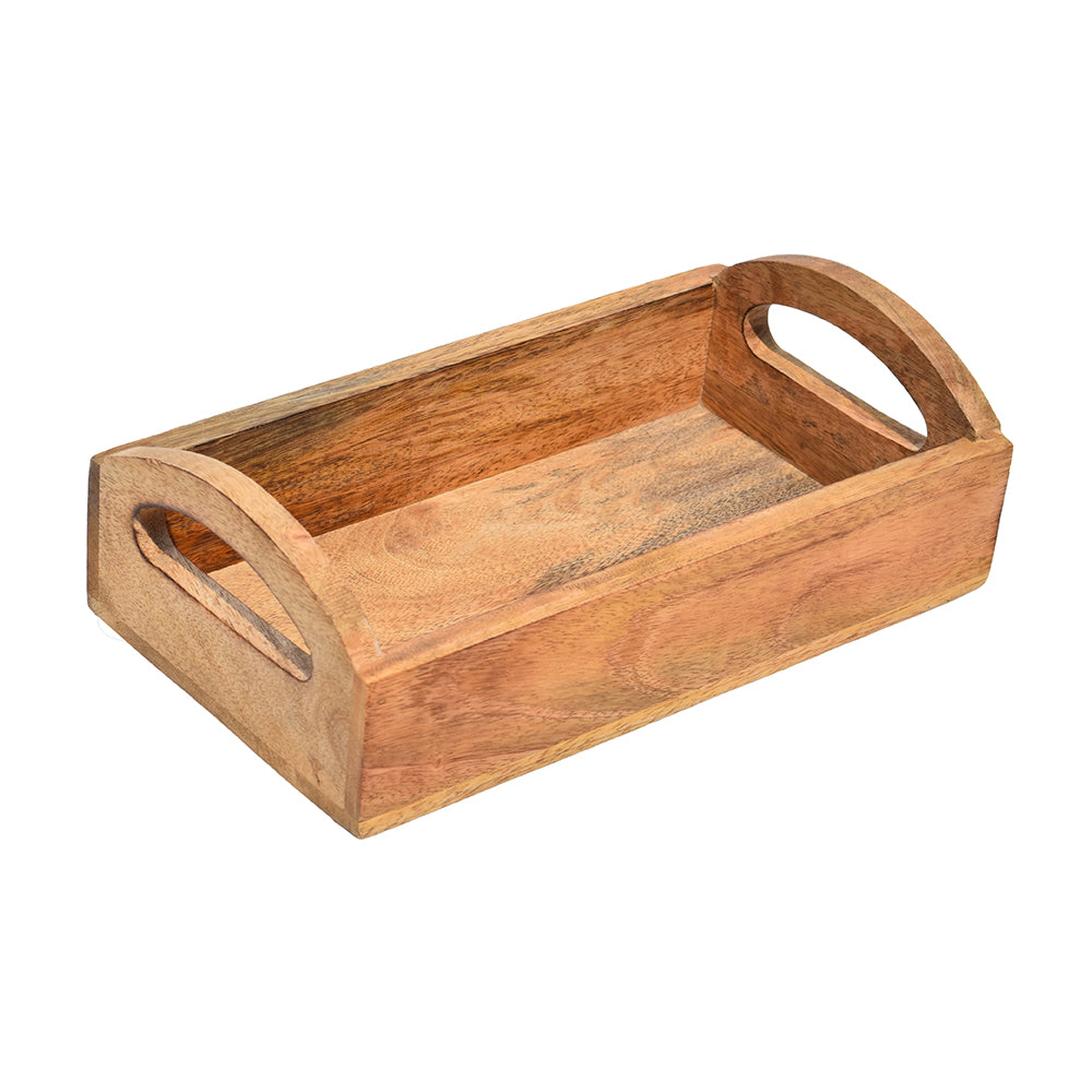 Wooden Tray with Glass Jars | Rustic Kitchen Decor | 2 jars