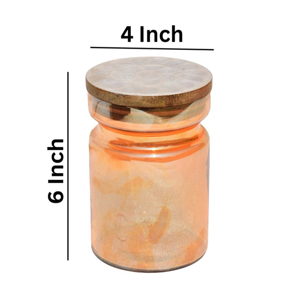 Wooden Tray with Glass Jars | Rustic Kitchen Decor | 2 jars