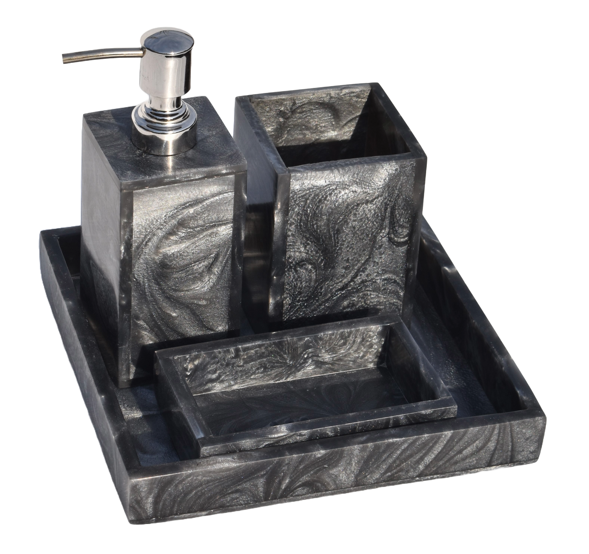 Wooden Deluxe Resin Bathroom Accessories