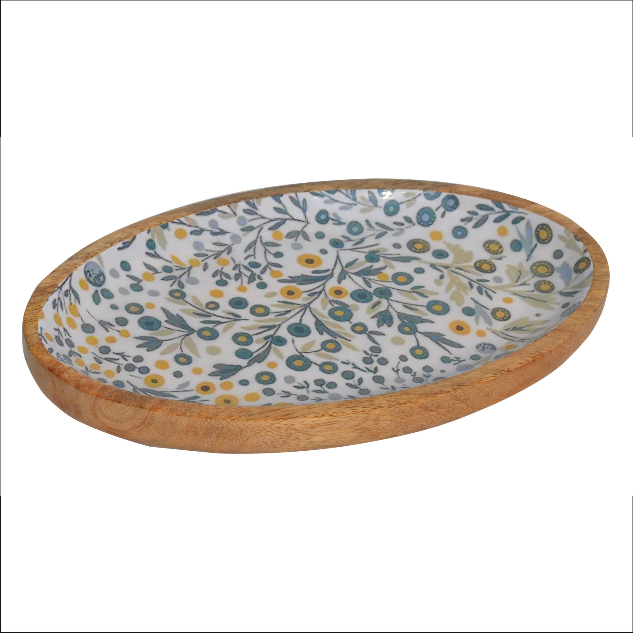 Wooden Decal Oval Serving  platter