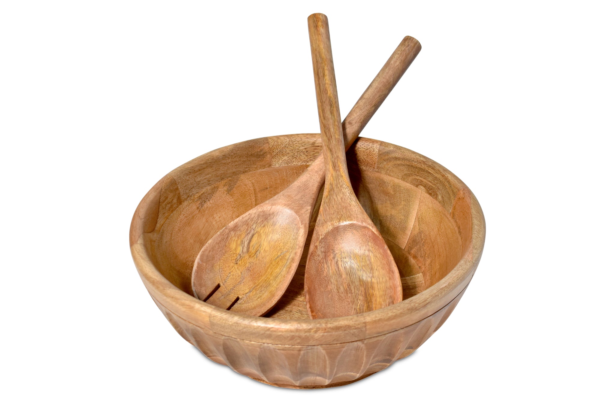 Petal Inlay Carved wooden Bowl