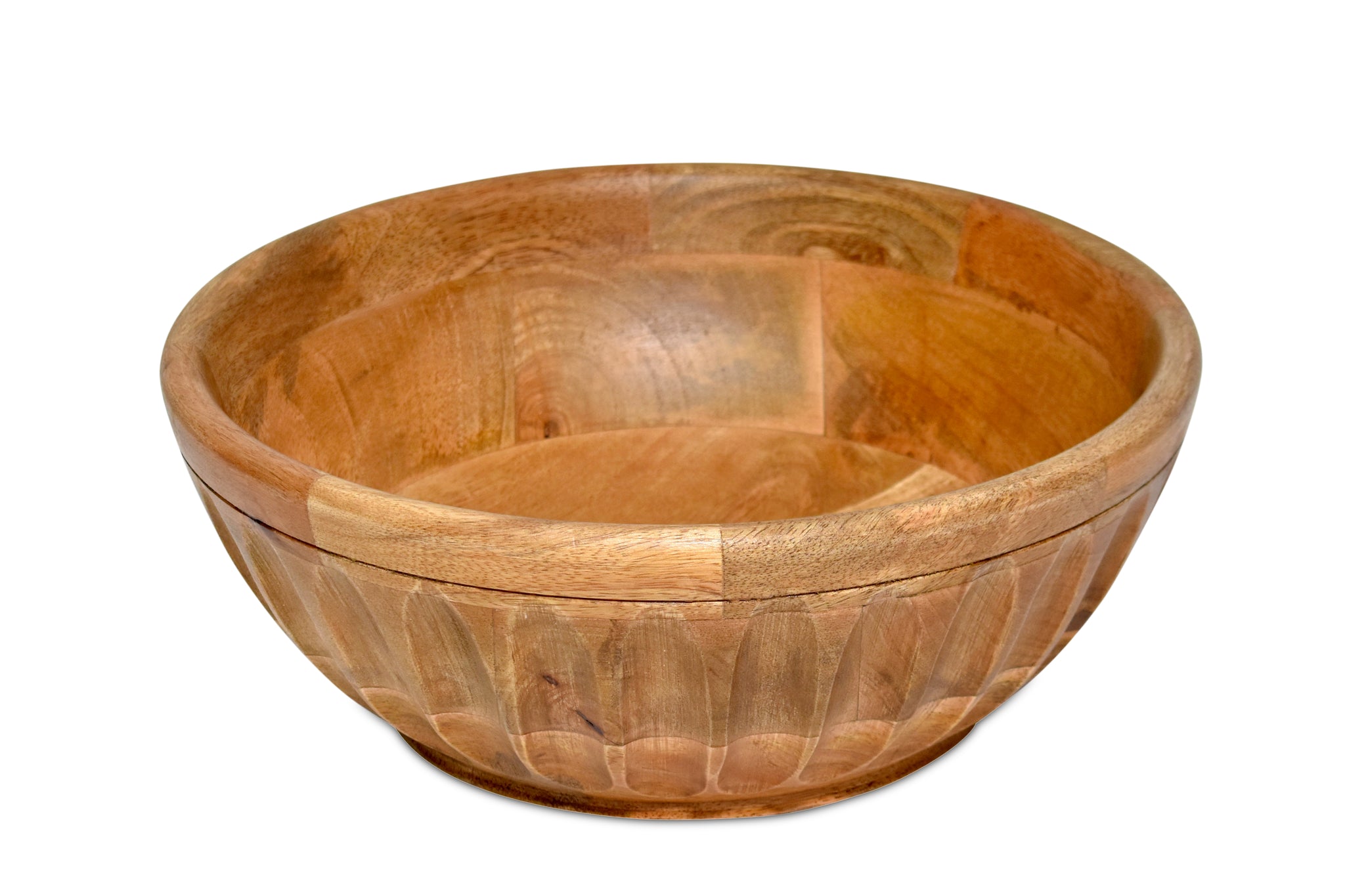 Petal Inlay Carved wooden Bowl