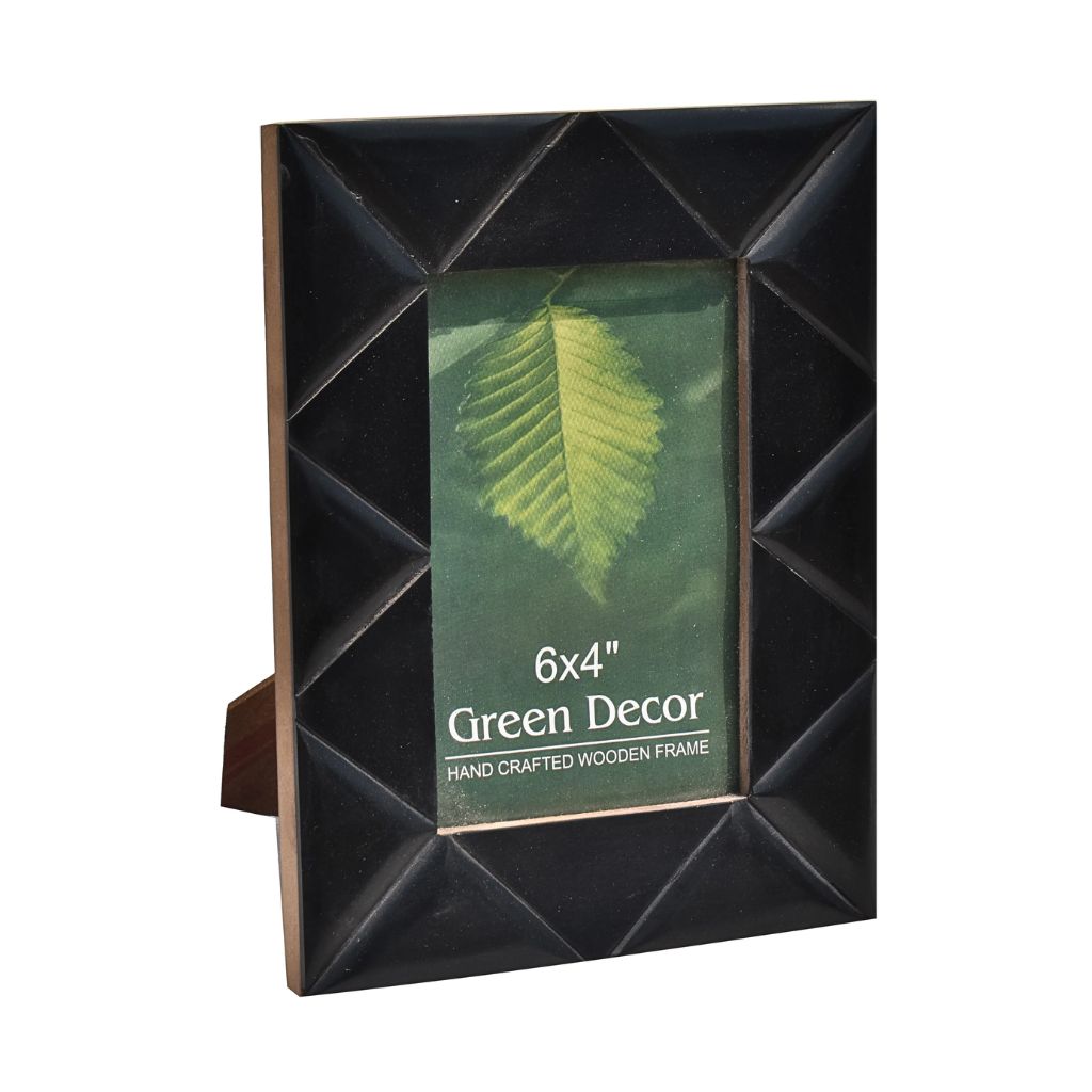 Black lean Resin Photo Frame -  Elegant Wooden Frame