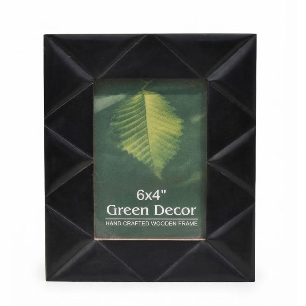Black lean Resin Photo Frame -  Elegant Wooden Frame