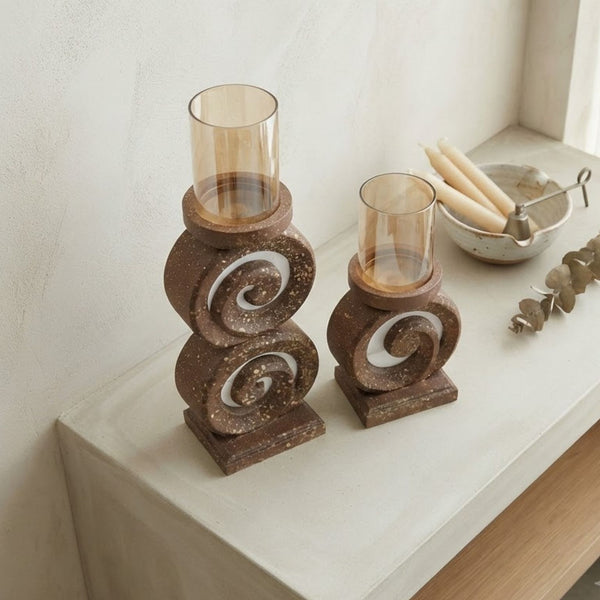 Handmade Wooden Candle Holder | Artisan Crafted Home Decor | Unique Candle Accent(Ckacle)