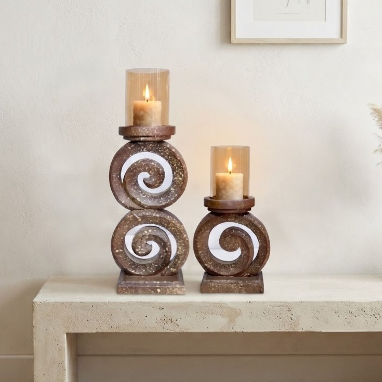 Handmade Wooden Candle Holder | Artisan Crafted Home Decor | Unique Candle Accent(Ckacle)
