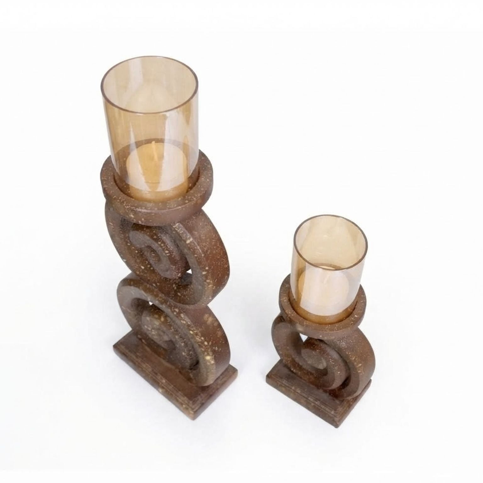Handmade Wooden Candle Holder | Artisan Crafted Home Decor | Unique Candle Accent(Ckacle)