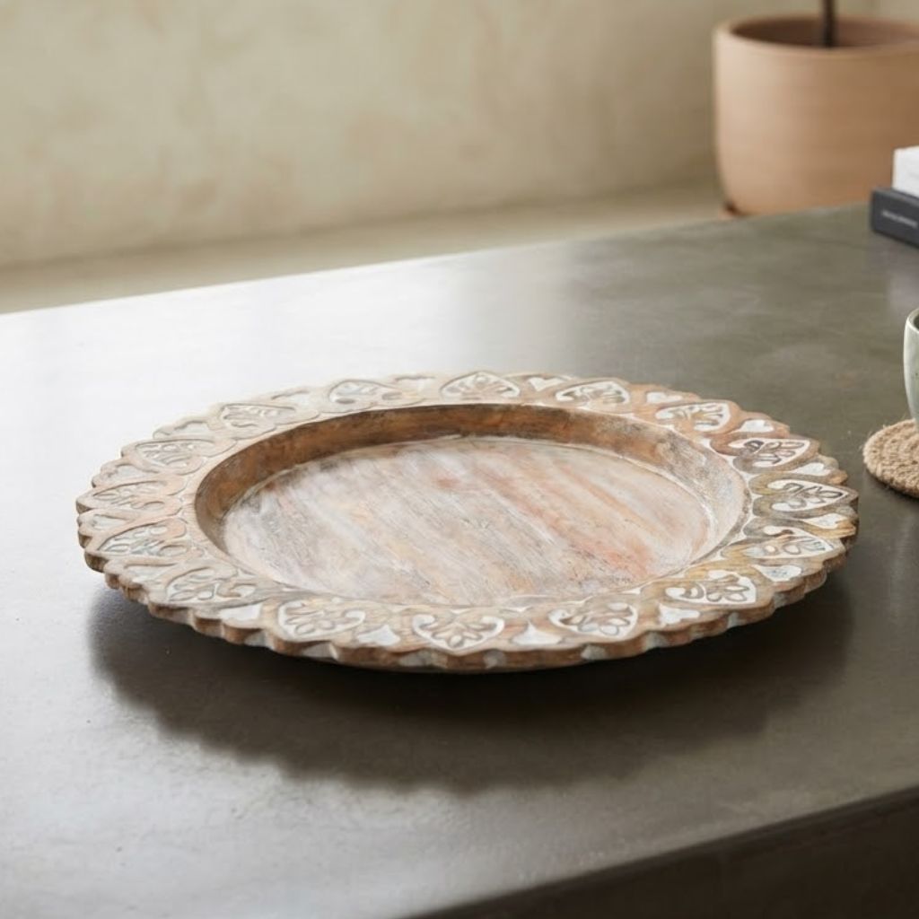 Wooden Handmade Table Top Plates